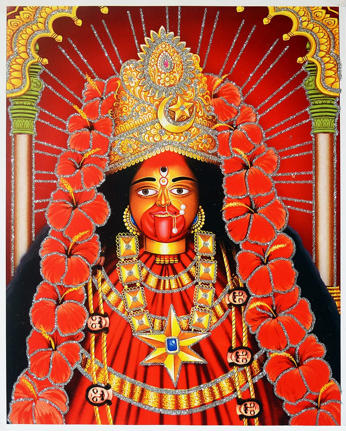 Trendy Shoppe Goddess Maa Kali Tarapith Poster (Paper, 8 x 11 Inches, Multicolour), Amazon.in: Home & Kitchen