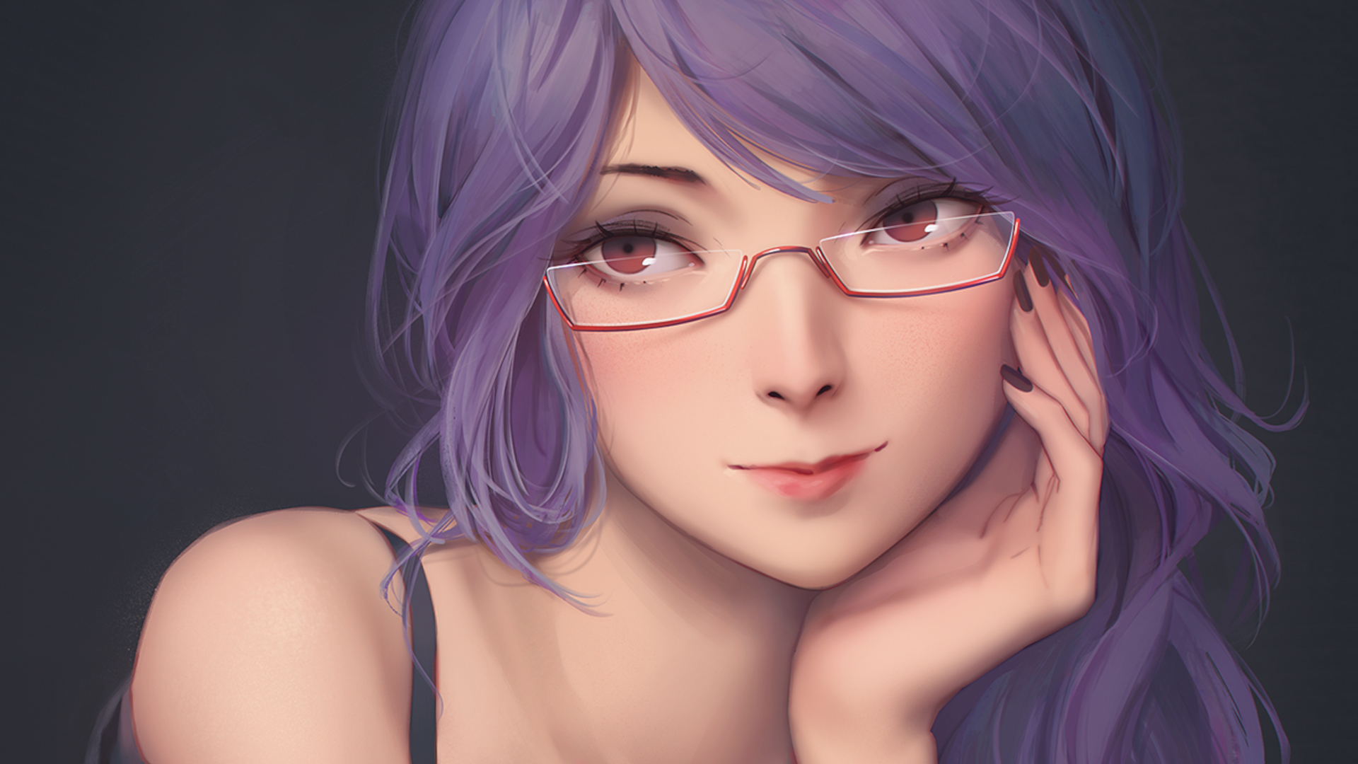Rize Kamishiro With Specs HD Tokyo Ghoul Wallpaper
