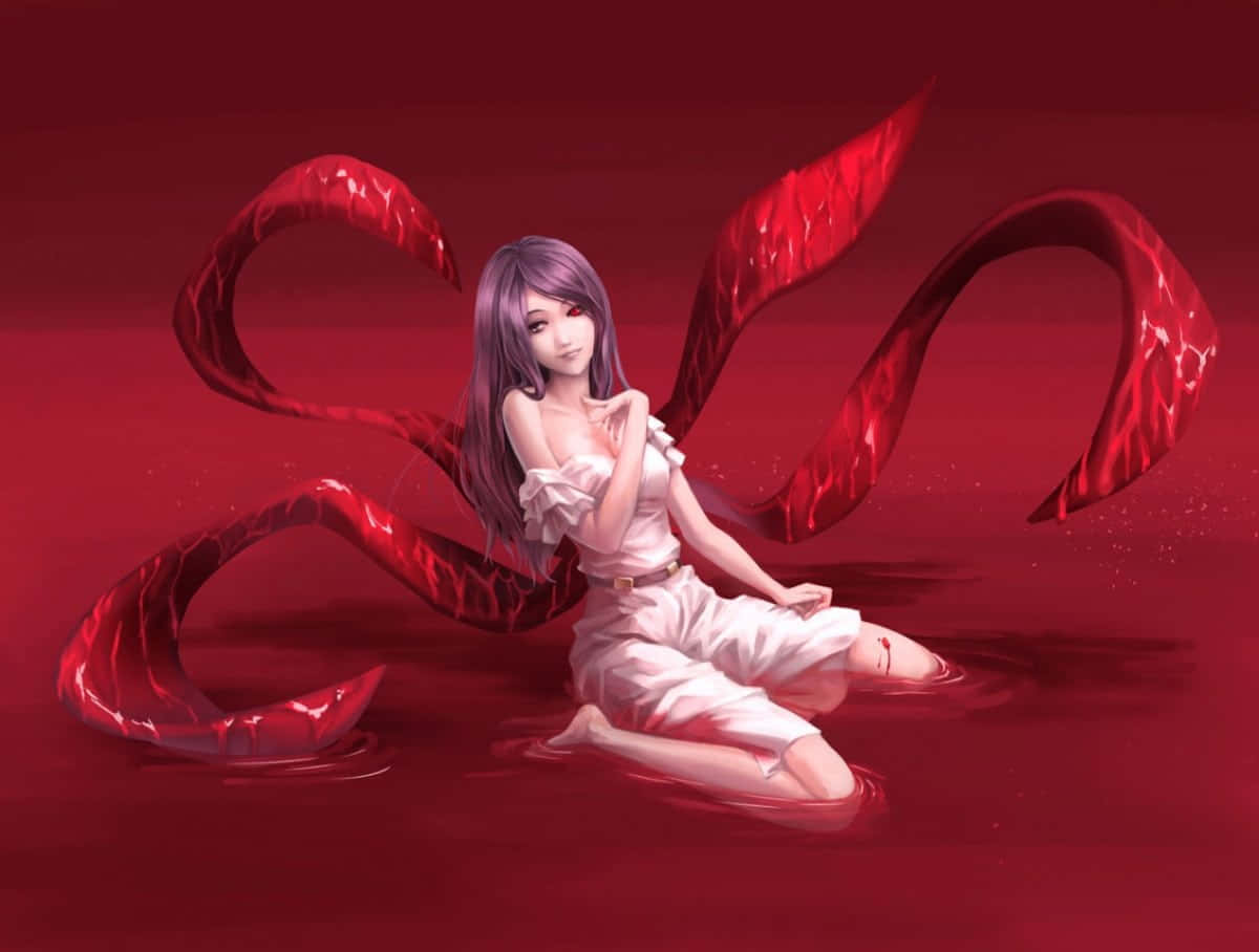 Download Rize Kamishiro, corpse collector in the Tokyo Ghoul saga Wallpaper
