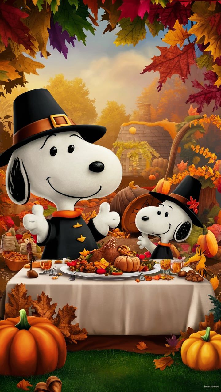 Charming Thanksgiving with Snoopy