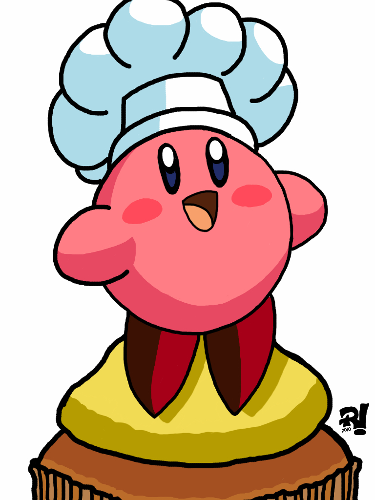 Cook Kirby. Felt like illustrating Kirby on Thanksgiving. T