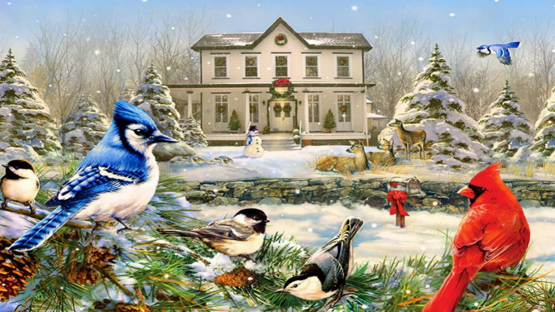 Download Nostalgic Vintage Christmas Desktop Wallpaper