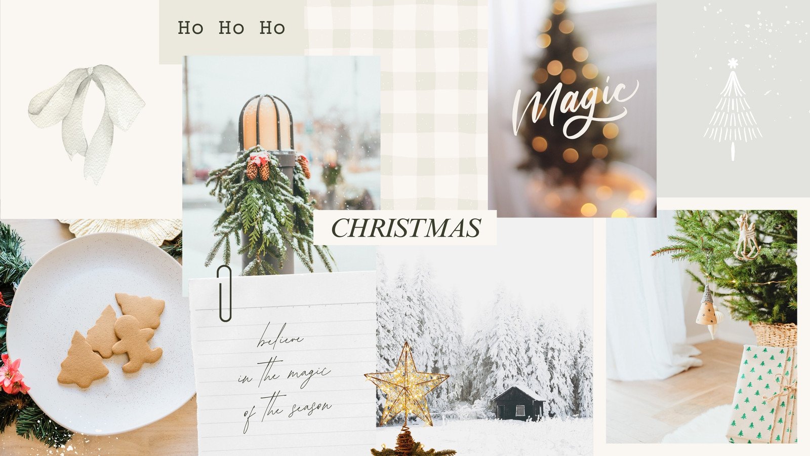 Free editable Christmas desktop wallpaper