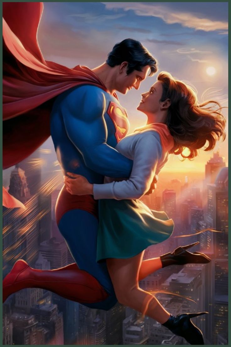 Superman and Lois Lane Romantic Wallpaper