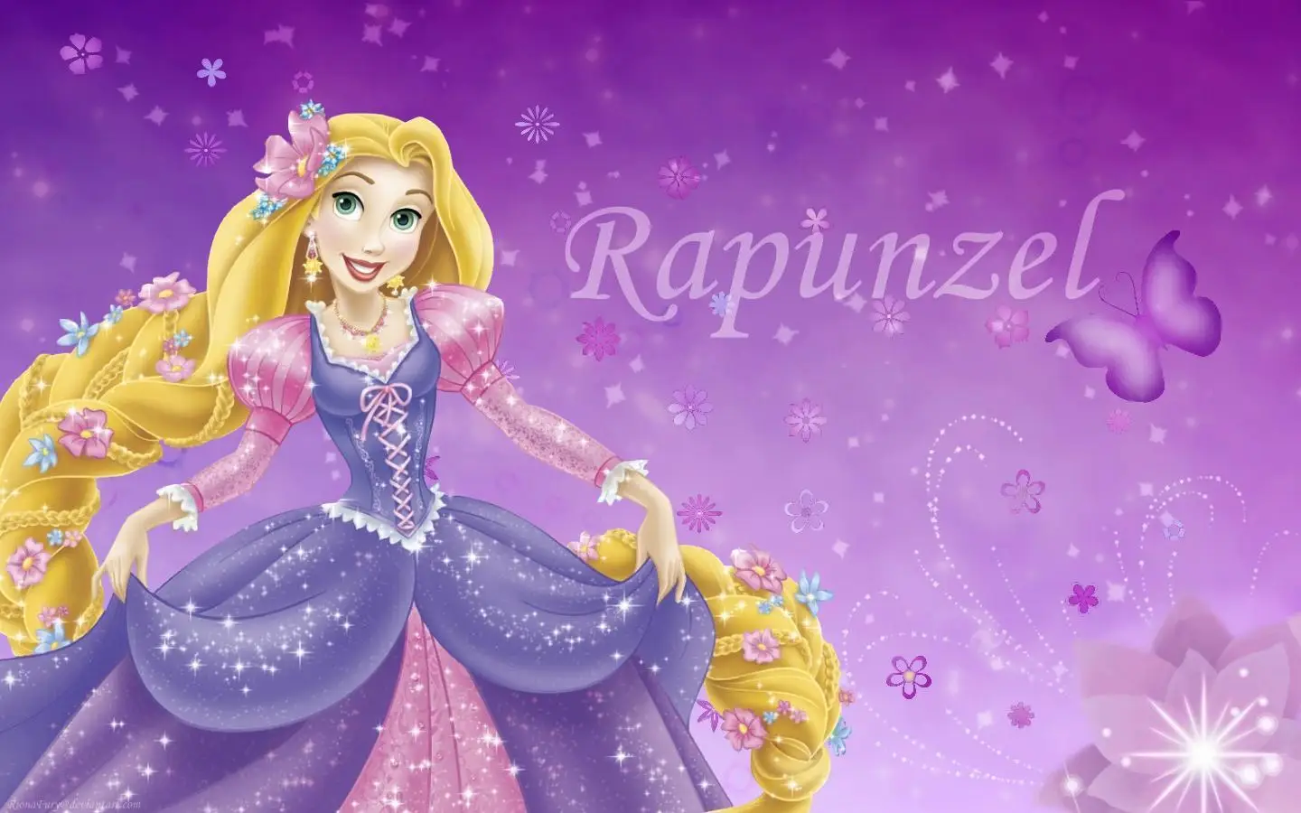 Disney Princess Dreamy Night Tangled Rapunzel Background Girl Birthday Custom Party Decoration Photography Photo Backdrop