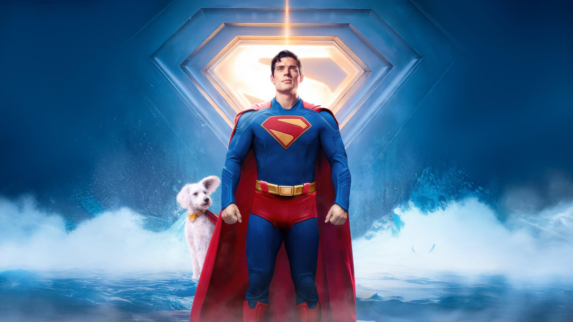Download Superman David Corenswet Krypto (DC Comics) Superman 8k Ultra HD Wallpaper