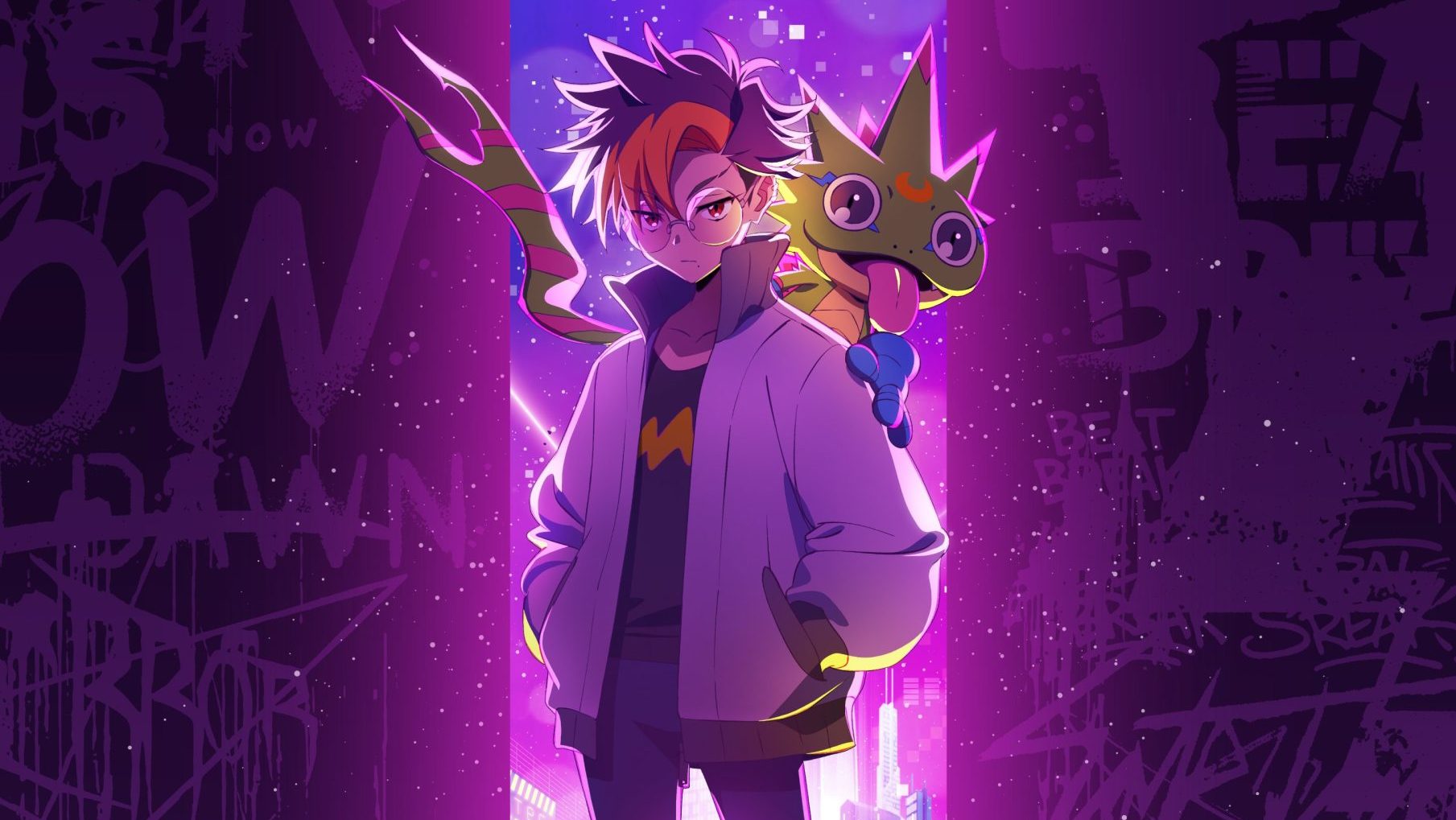 Digimon Beatbreak Highlights Tomoro Tenma & Gekkomon in 1st Character Visual