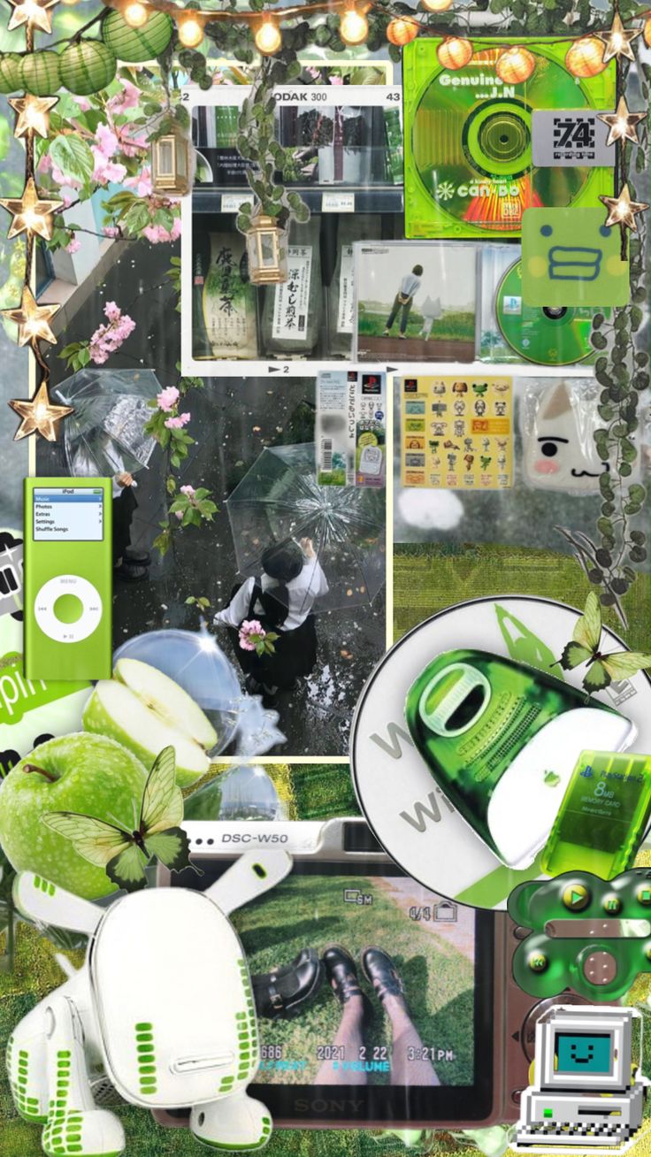 Technozen #rain #technozen #green #trinkets #eclectic #japan #apophis #cute #juminocore #idog #fresh