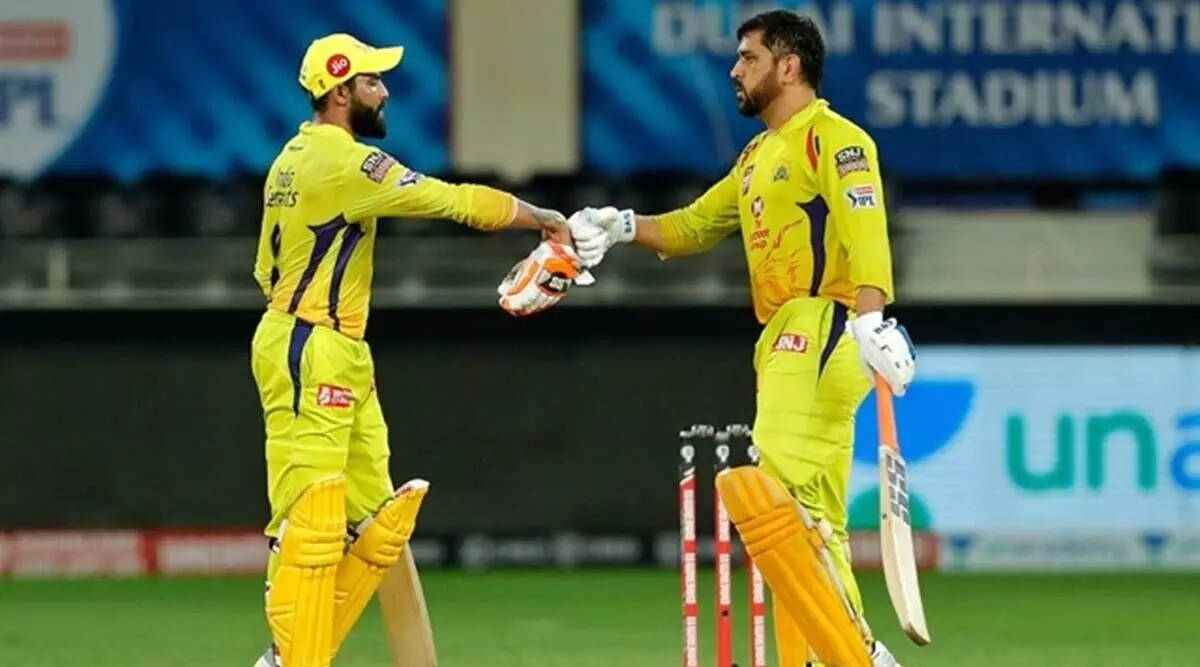 Download Dhoni 7 And Jadeja 8 Fist Bumps Wallpaper