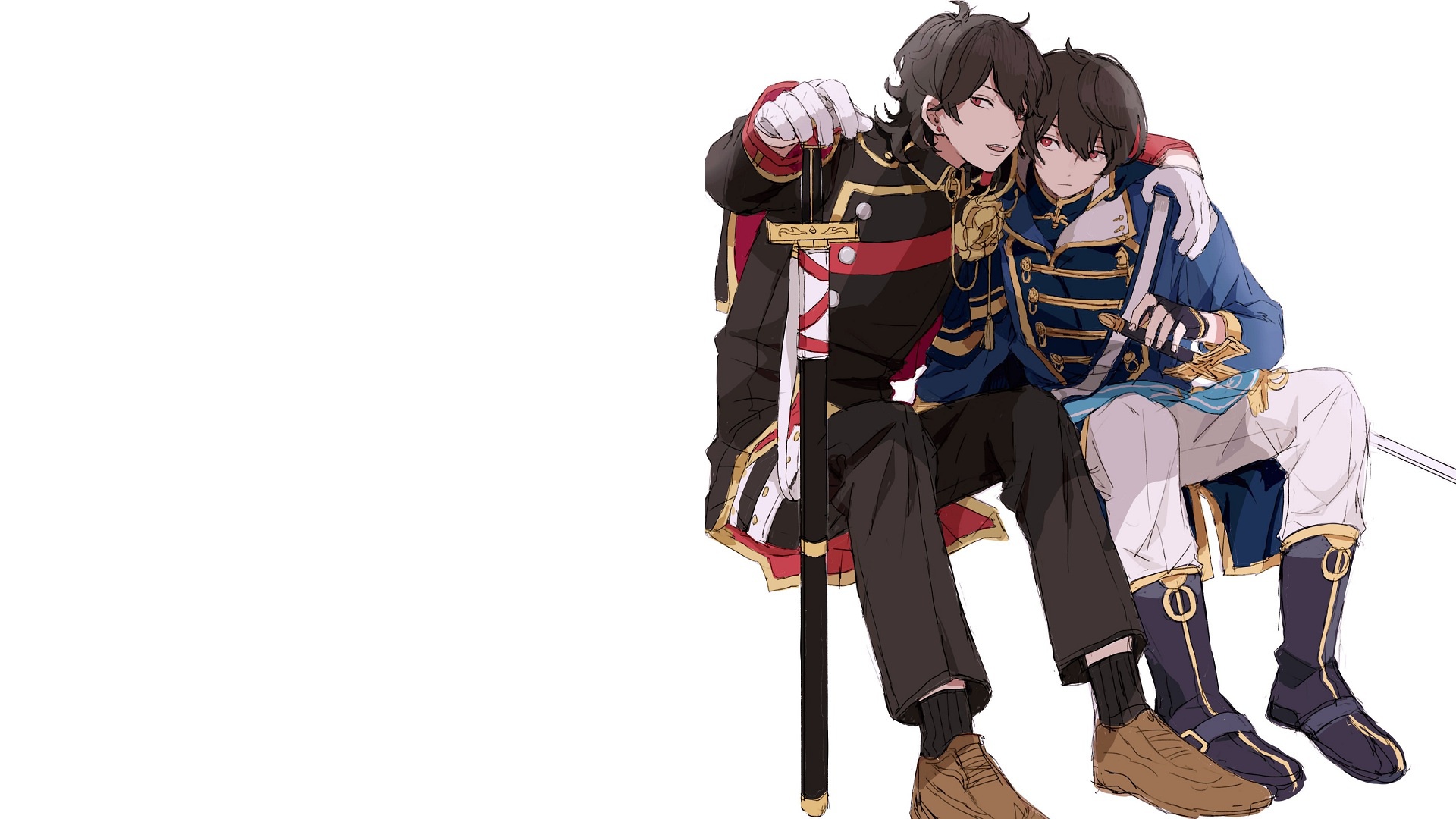 Wallpaper white background, guy, Ensemble Stars!, Sakuma Ritsu, Redlips0131, Sakuma Rei for mobile and desktop, section сёдзё, resolution 1920x1080