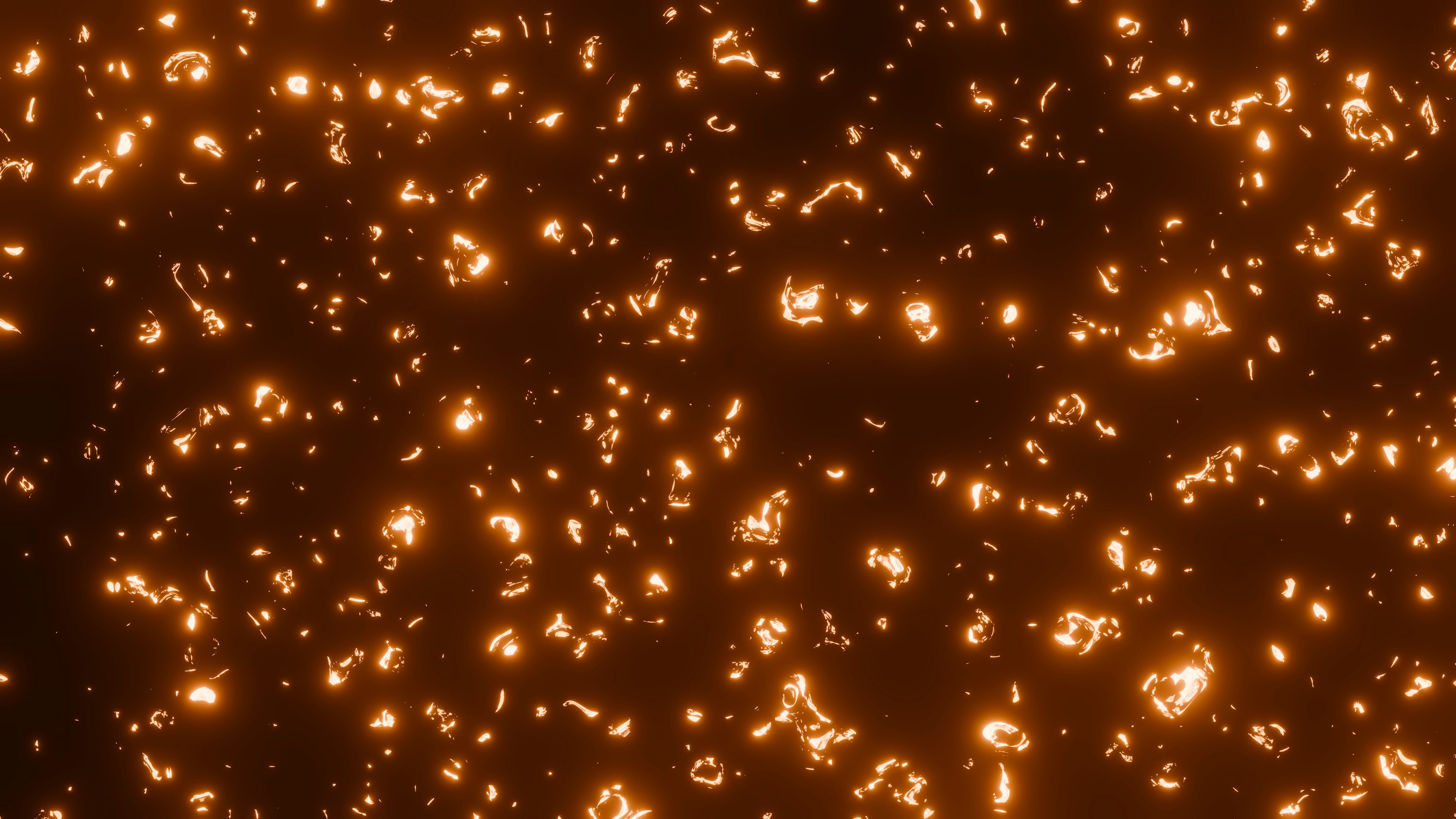 Glowing Particles Appear In An Orange Brown Background. Photo