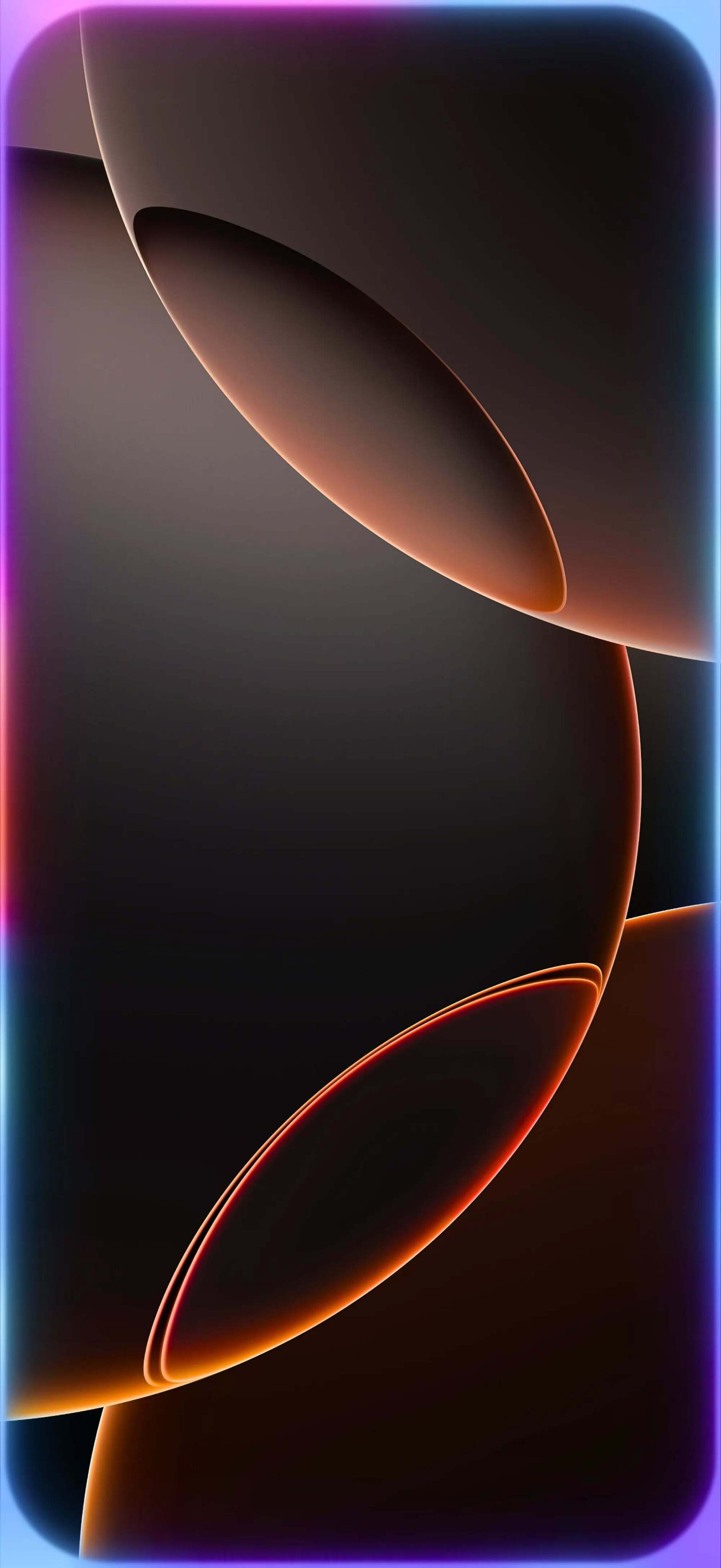 Apple Intelligence Glow Orange Bubbles Stock Wallpaper For IPhone 17 Pro Max And IPhone Air