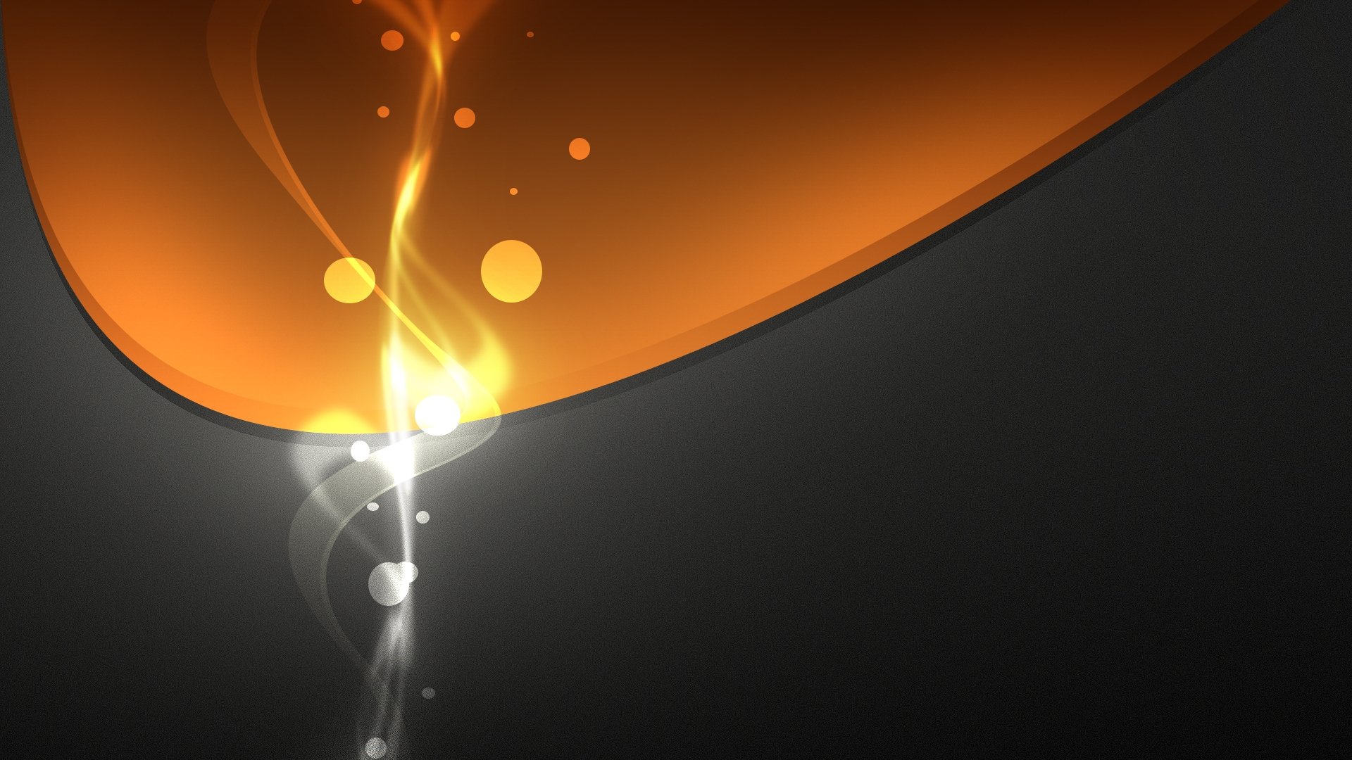 Vibrant Orange & Grey Abstract Dots HD Wallpaper
