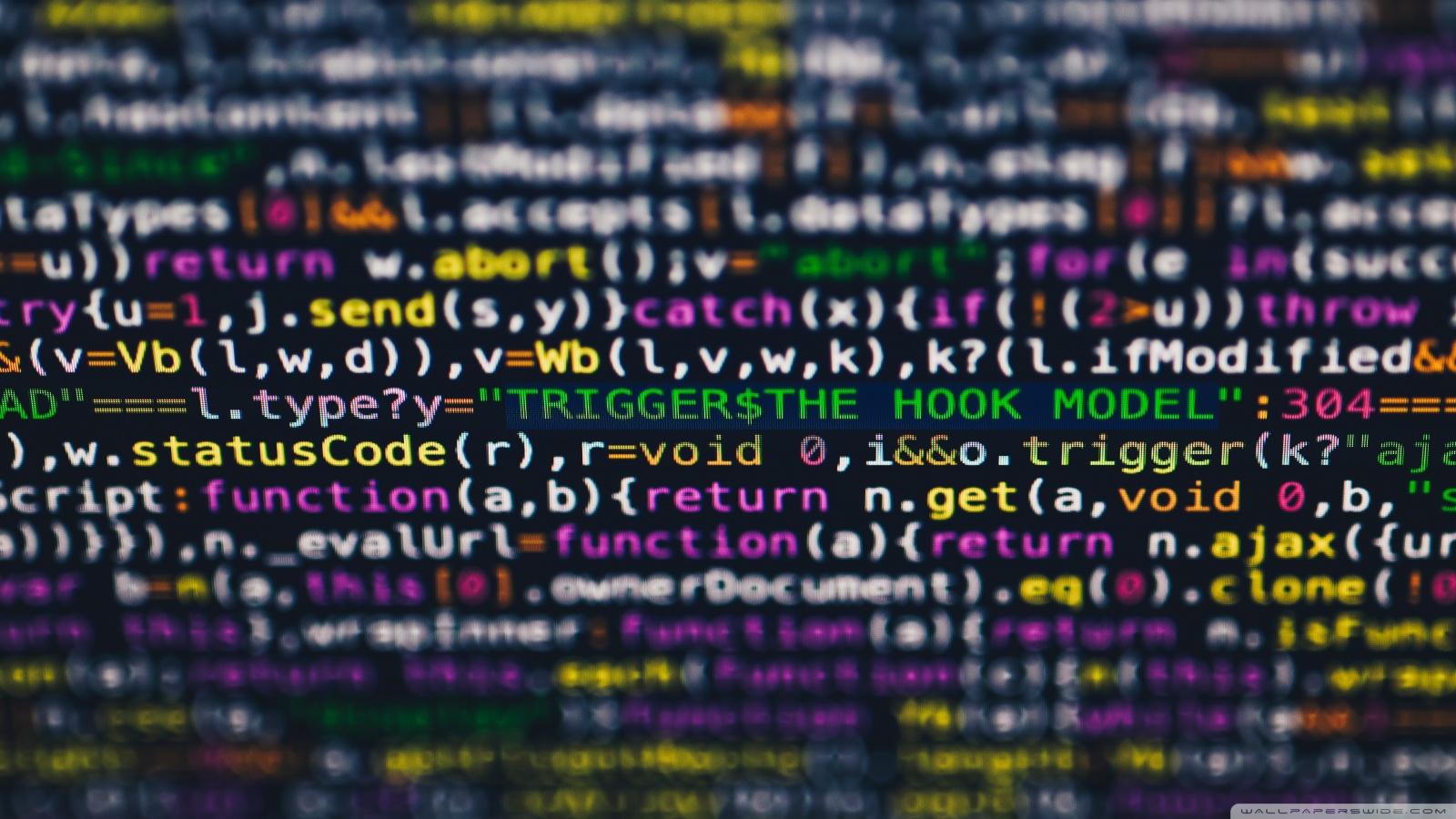 Computer Coding Screen Tilt Shift Background 4K UHD Wallpaper For UltraHD Desktop And TV, Widescreen And UltraWide Display, Dual And Triple Monitor, Smartphone And Tablet Devices