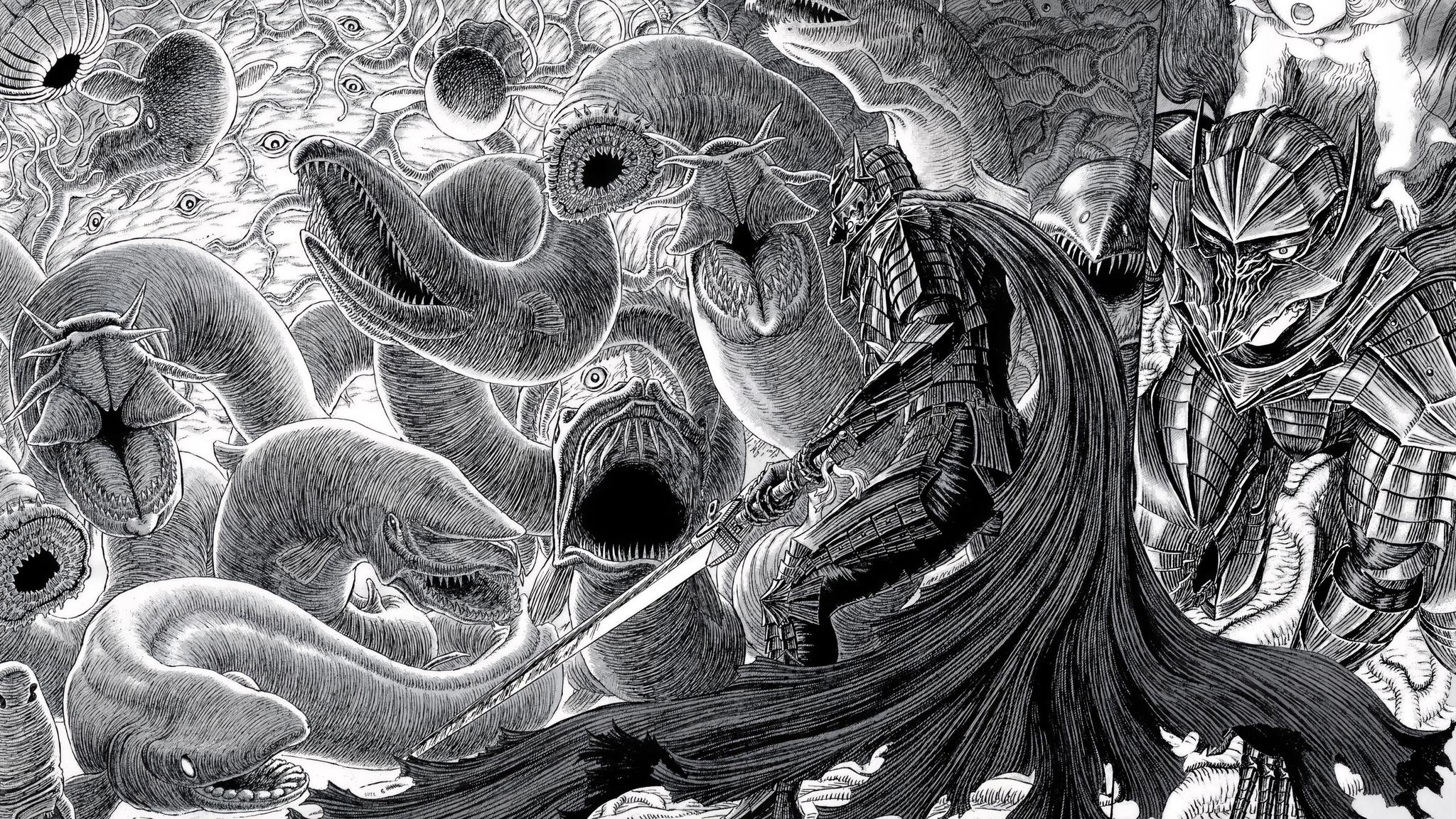 Best Berserk Manga Panels Upscaled to High Resolution for Wallpaper (4k, 8k, HD)
