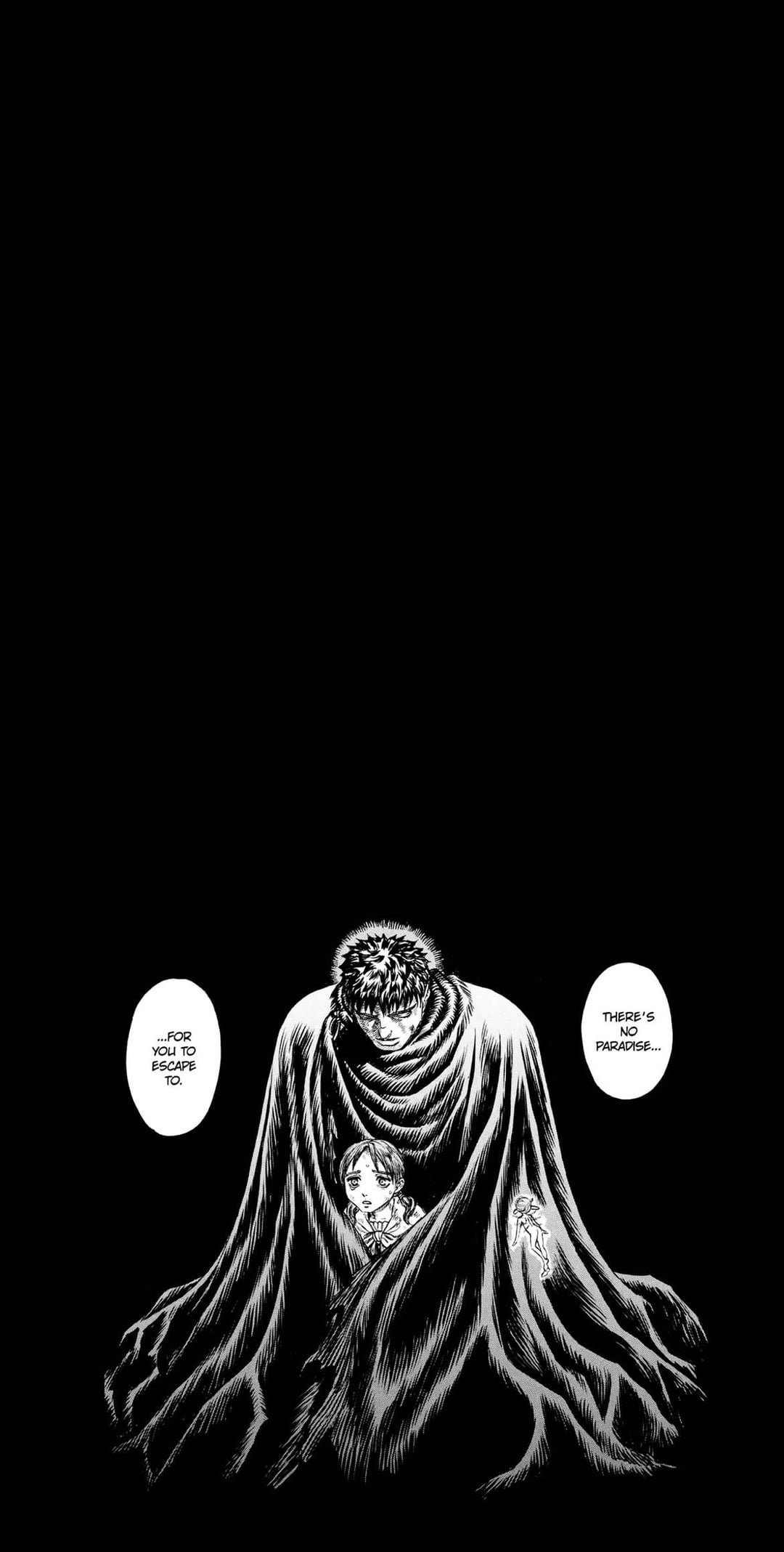In my opinion the best manga panel ever. Rest in piece Miura you have been missed(phone wallpaper by me)