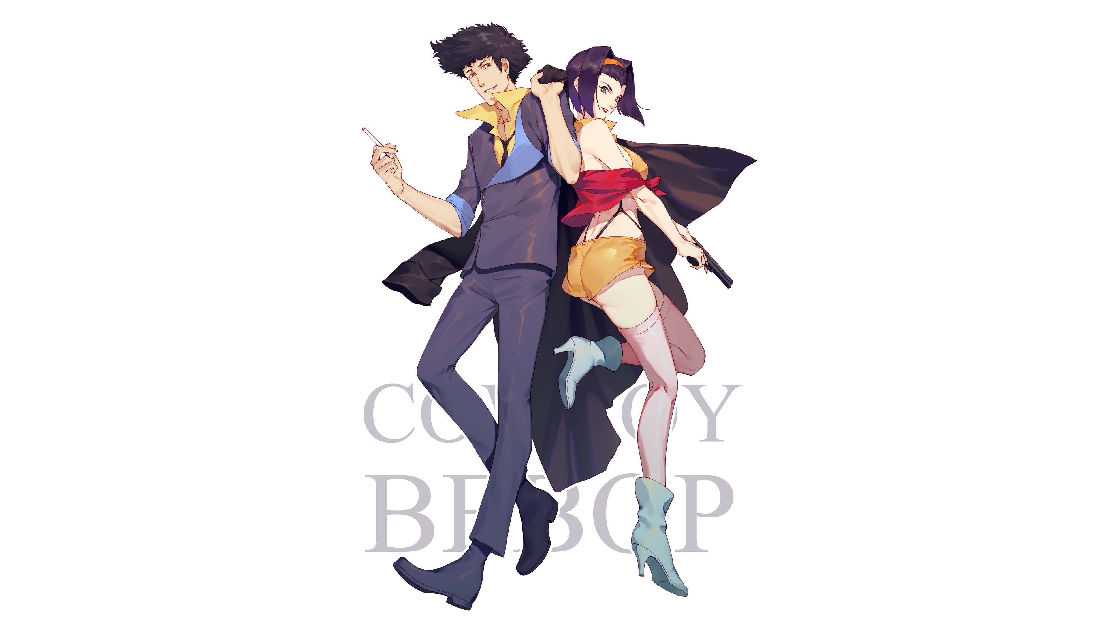 Faye Valentine Spike Spiegel 4K HD Cowboy Bebop Wallpaper