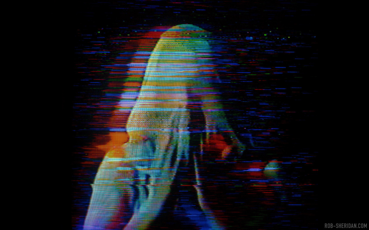 Horror Glitch 13. A companion piece to Horror Glitch 05. Download wallpaper: Desktop. Mobile New glitch prints available at