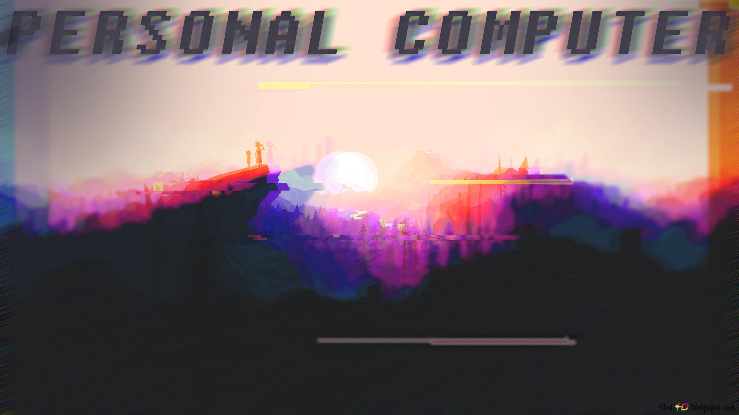 Personal Computer Glitch Art 4K wallpaper download