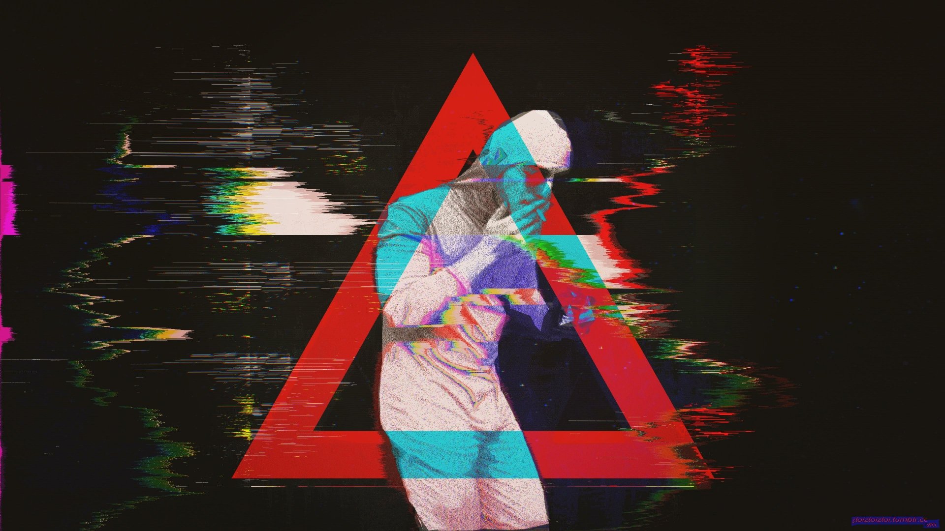 Glitch Triangle 4K Art HD Wallpaper