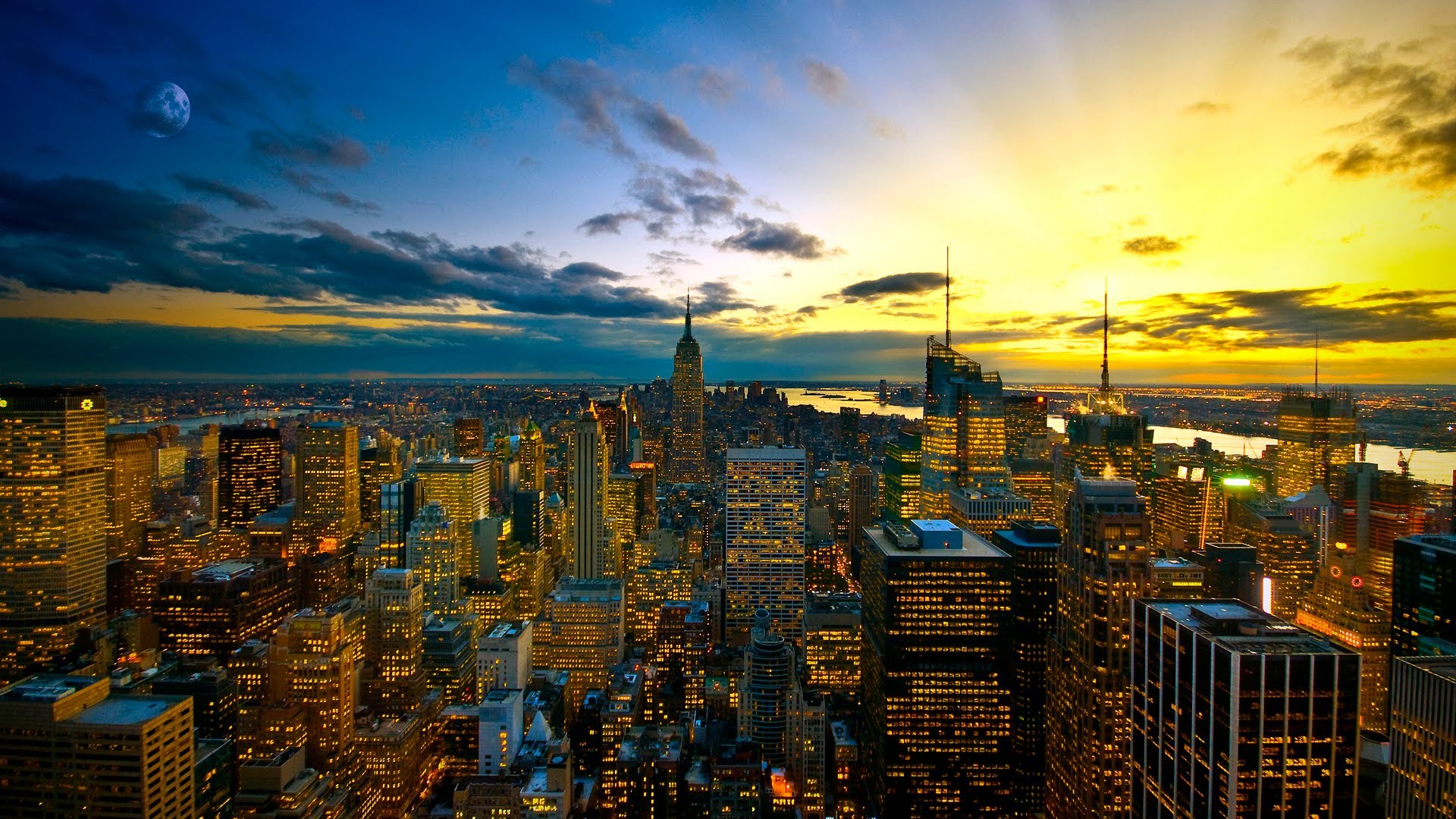 Free photo: Morning on city, Buildings, Cars