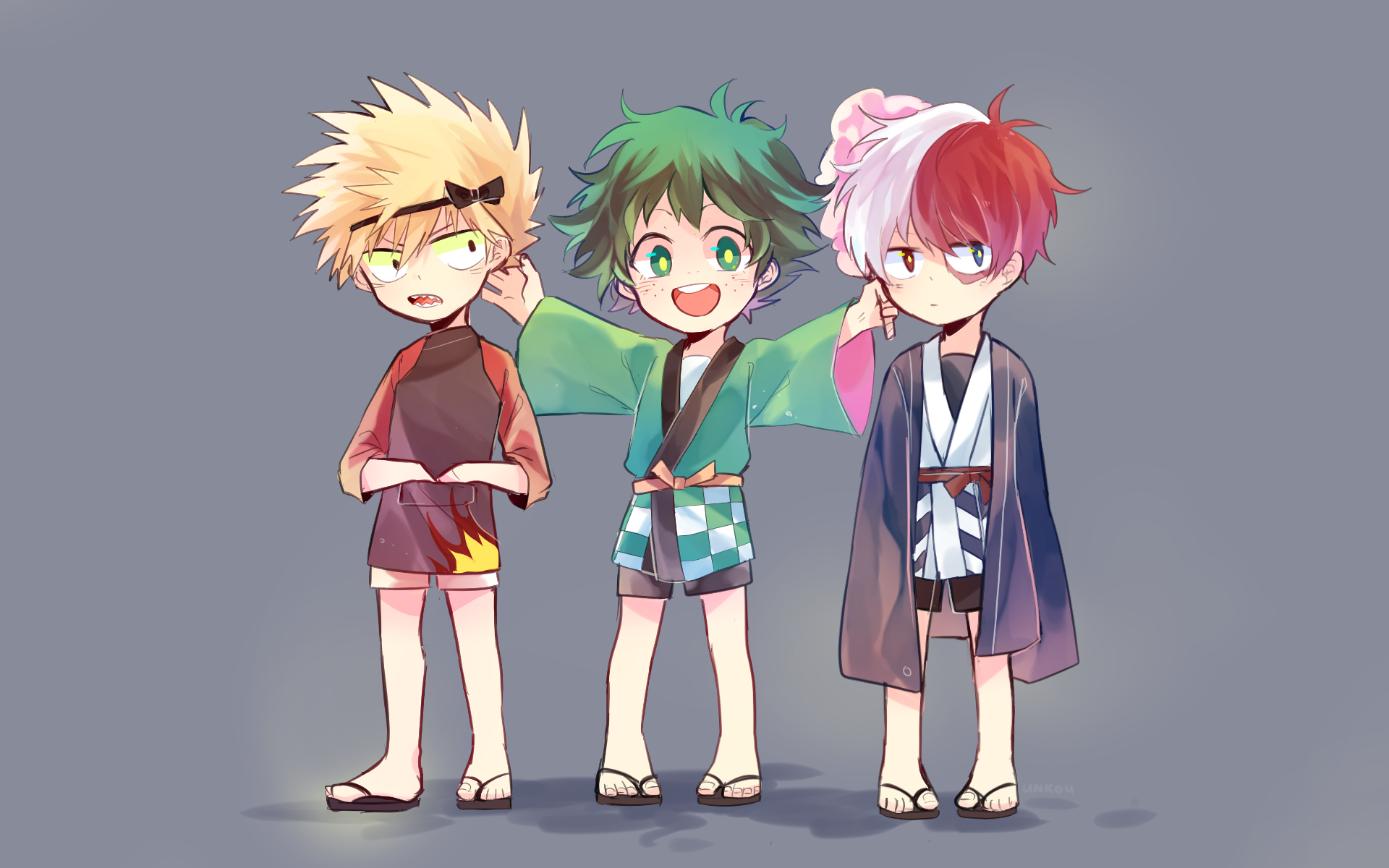 My Hero Academia HD Wallpaper: Chibi Heroes Unite