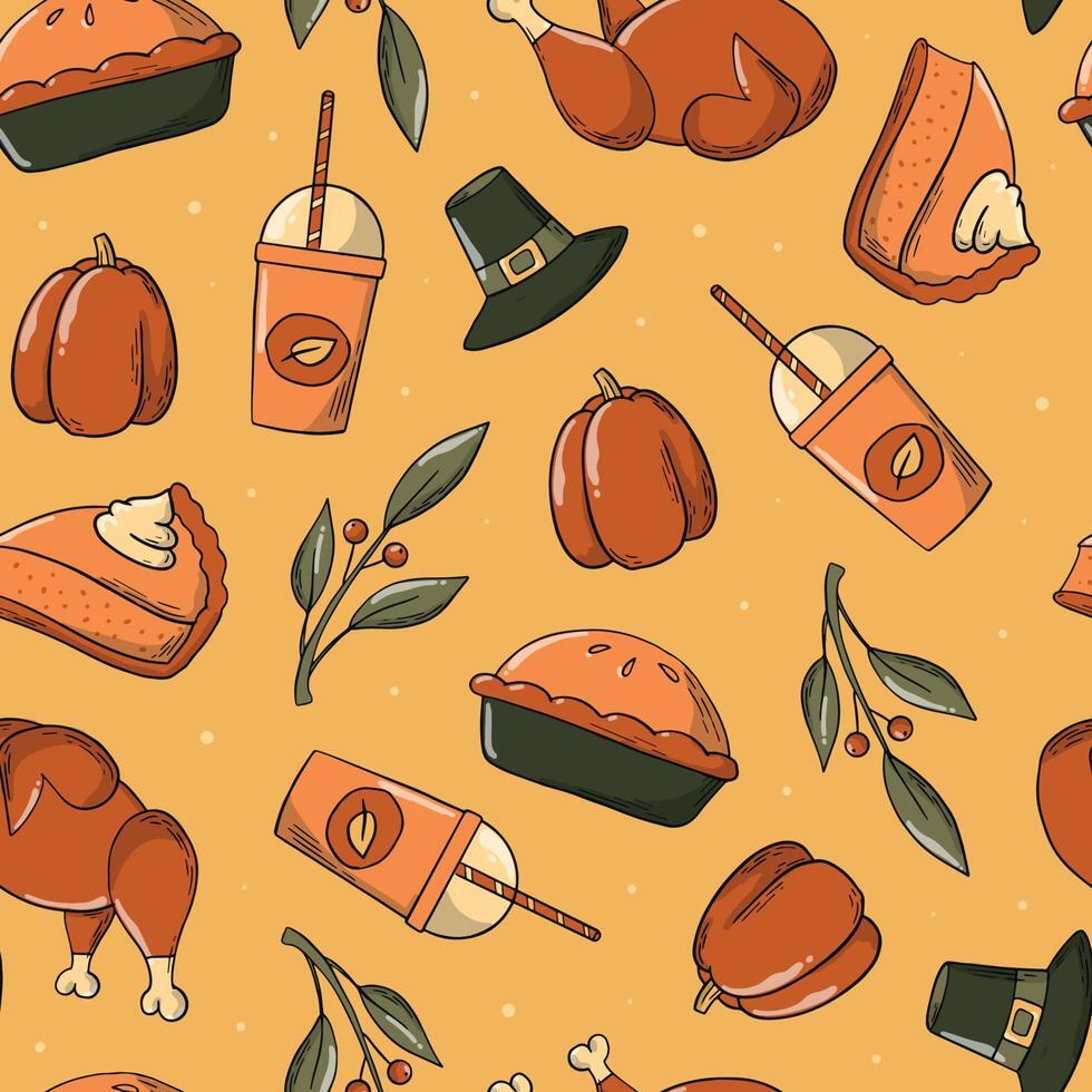 Happy Thanksgiving Seasonal Wallpaper For Thanksgiving Pies Orange Background