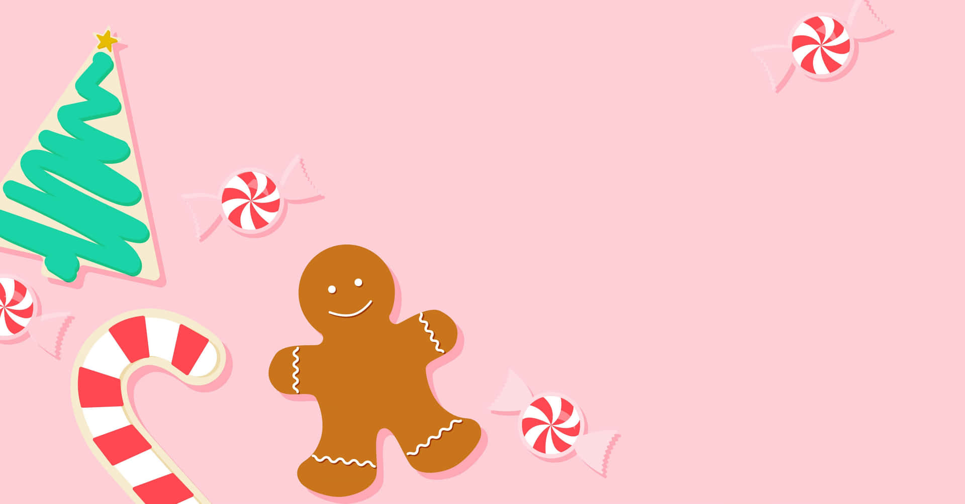 Cute Pink Christmas Wallpaper