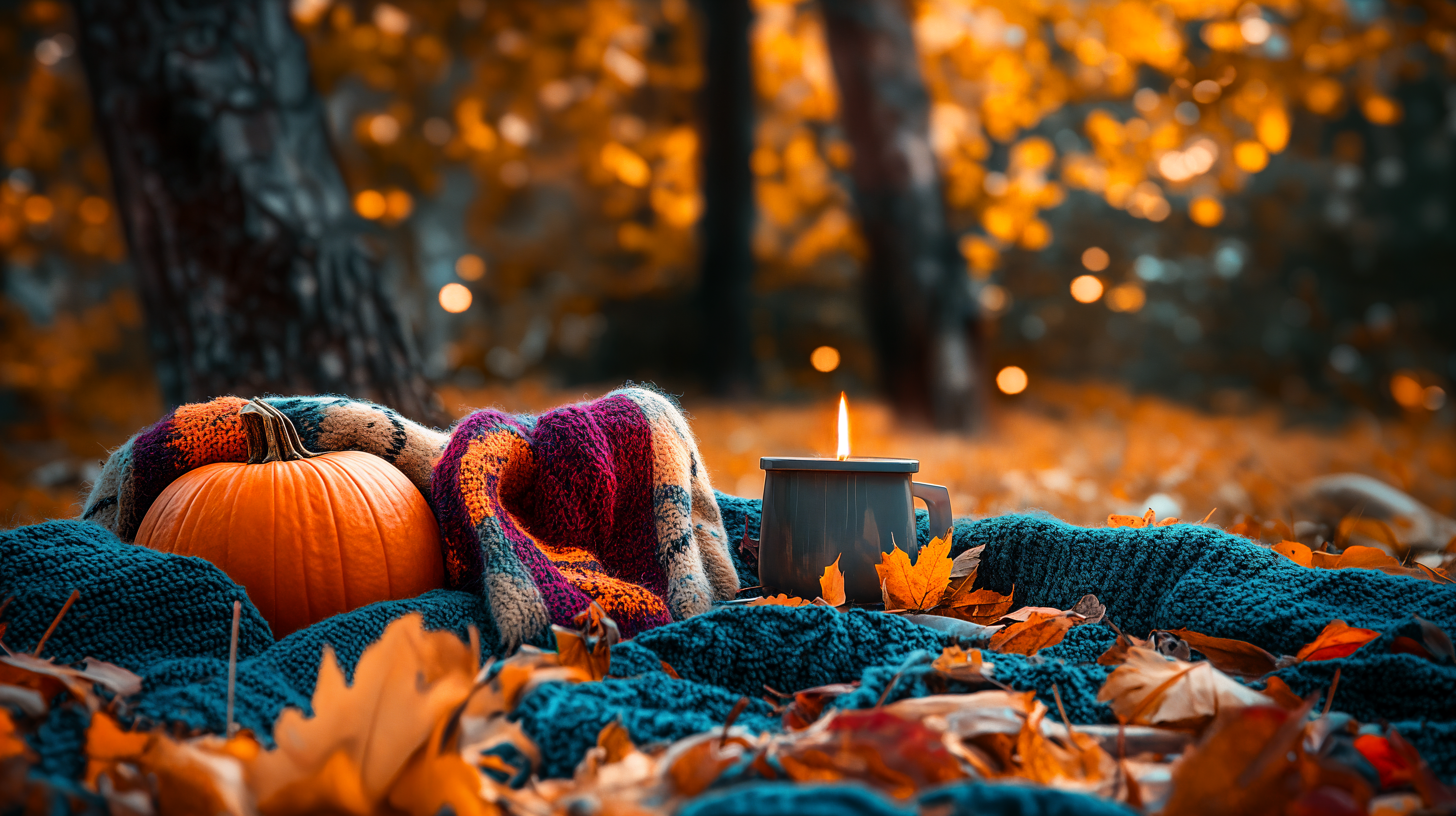 Cozy Autumn Aesthetic: 4K Ultra HD Wallpaper