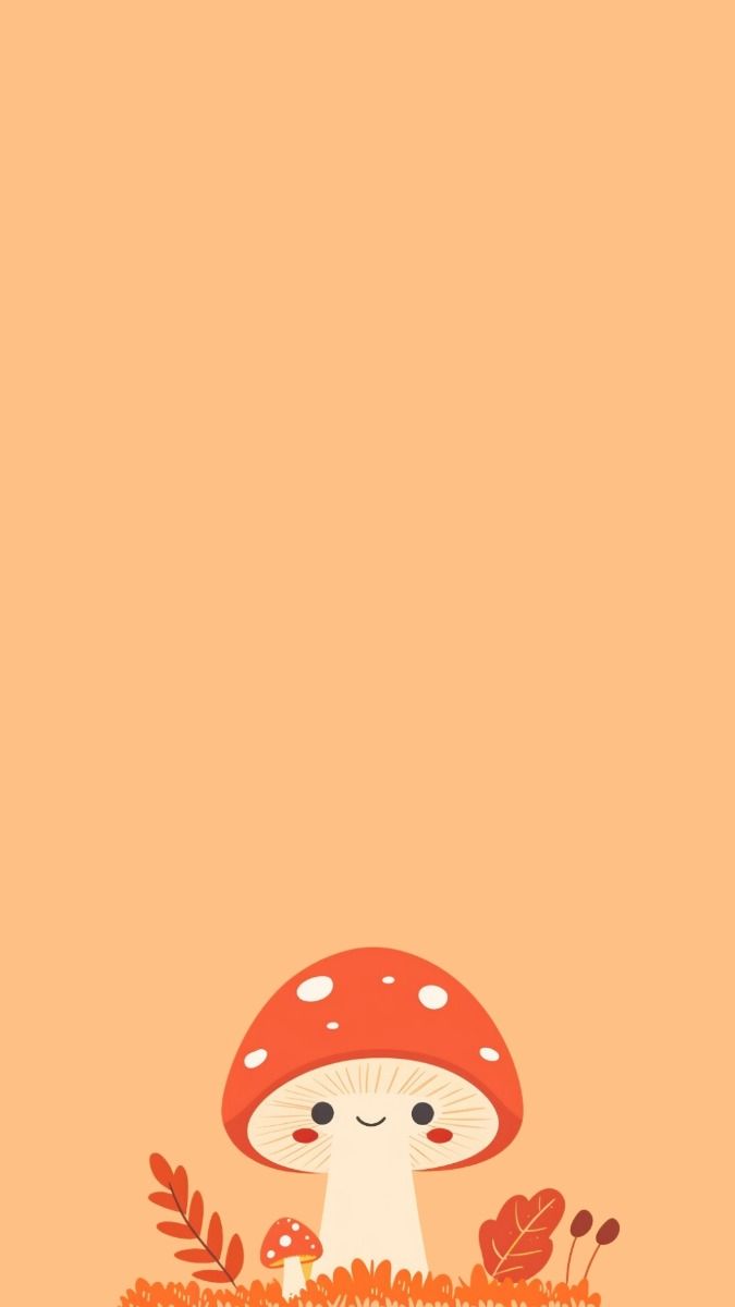 Cute Fall Mushroom Wallpaper Free Autumn Phone Background