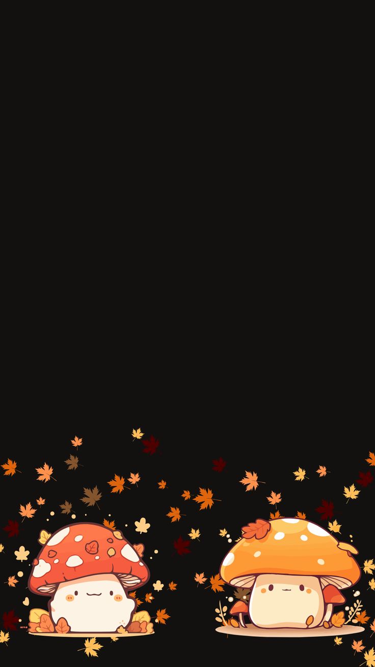 Cute Mushroom Fall Phone Wallpaper