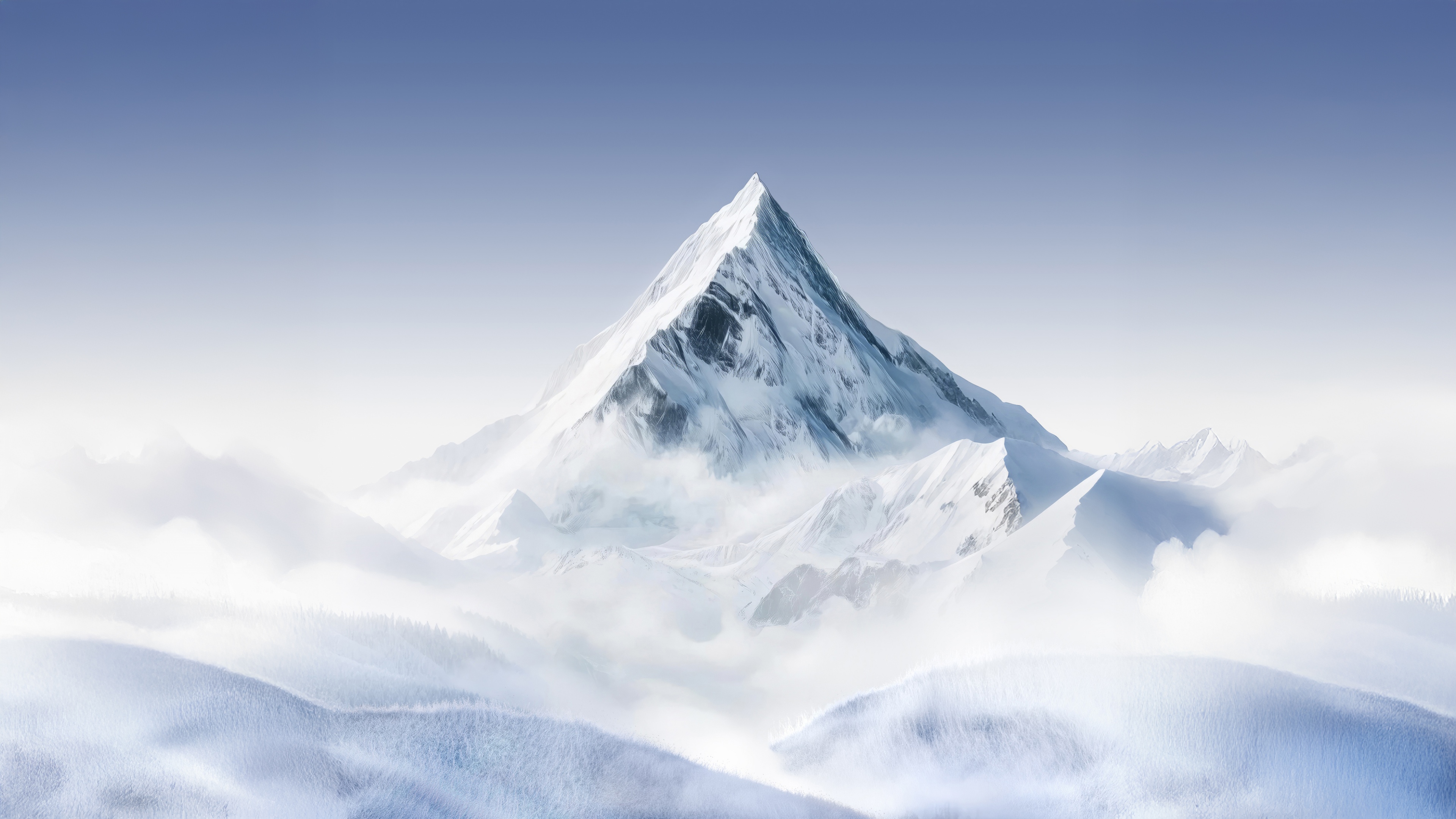 Winter Wallpaper 4K, Mountain Landscape