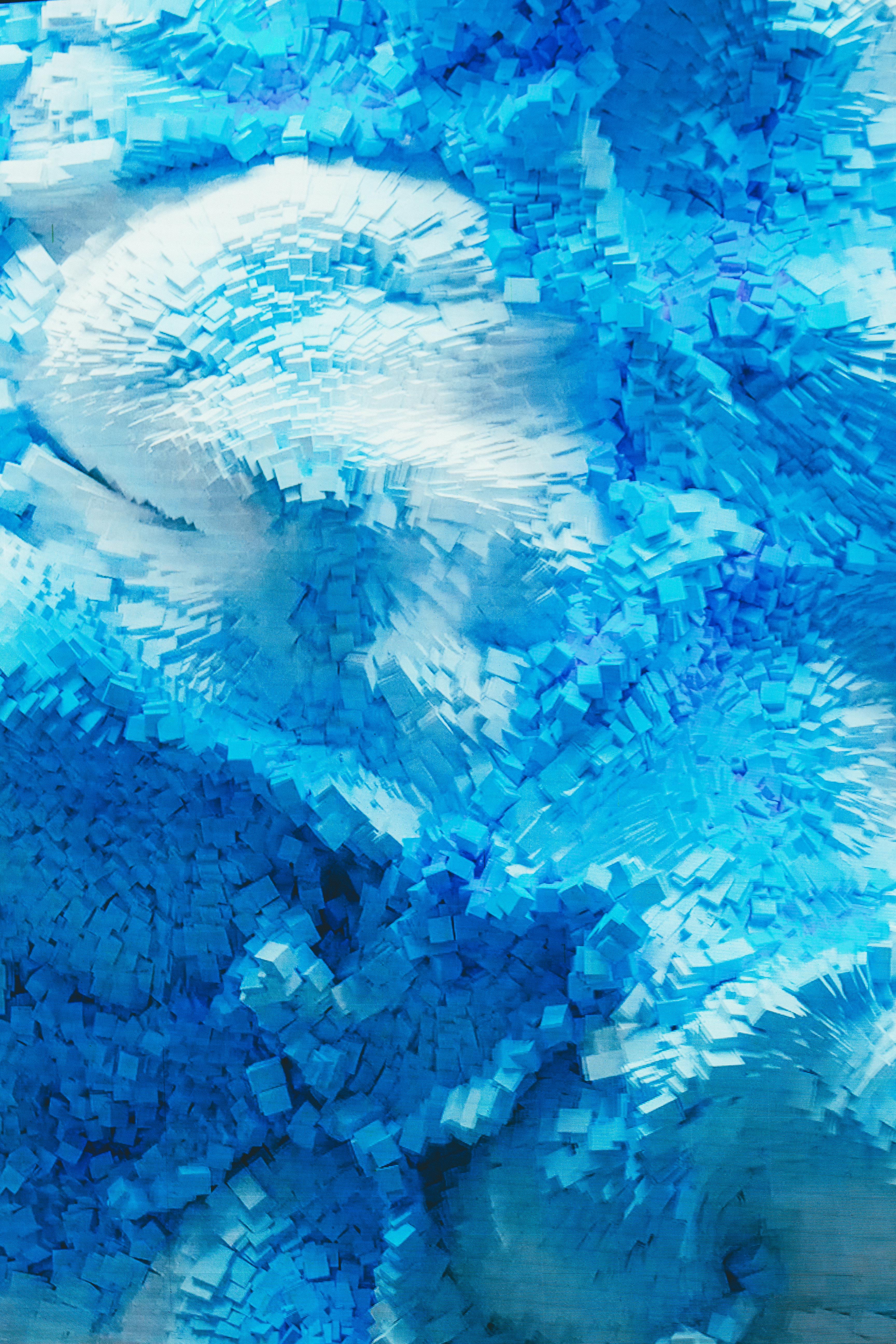 Blue and White Abstract Painting · Free