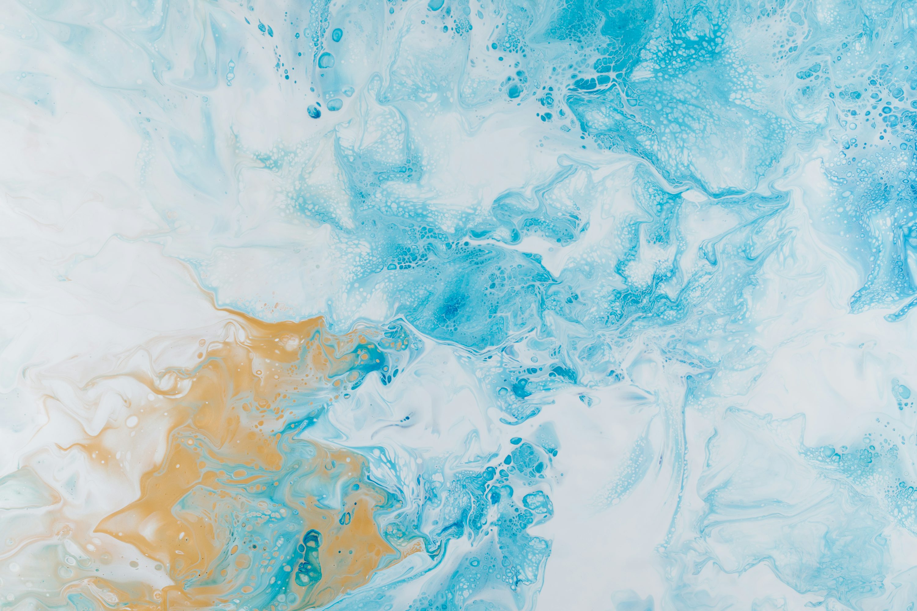 Blue and white abstract painting photo