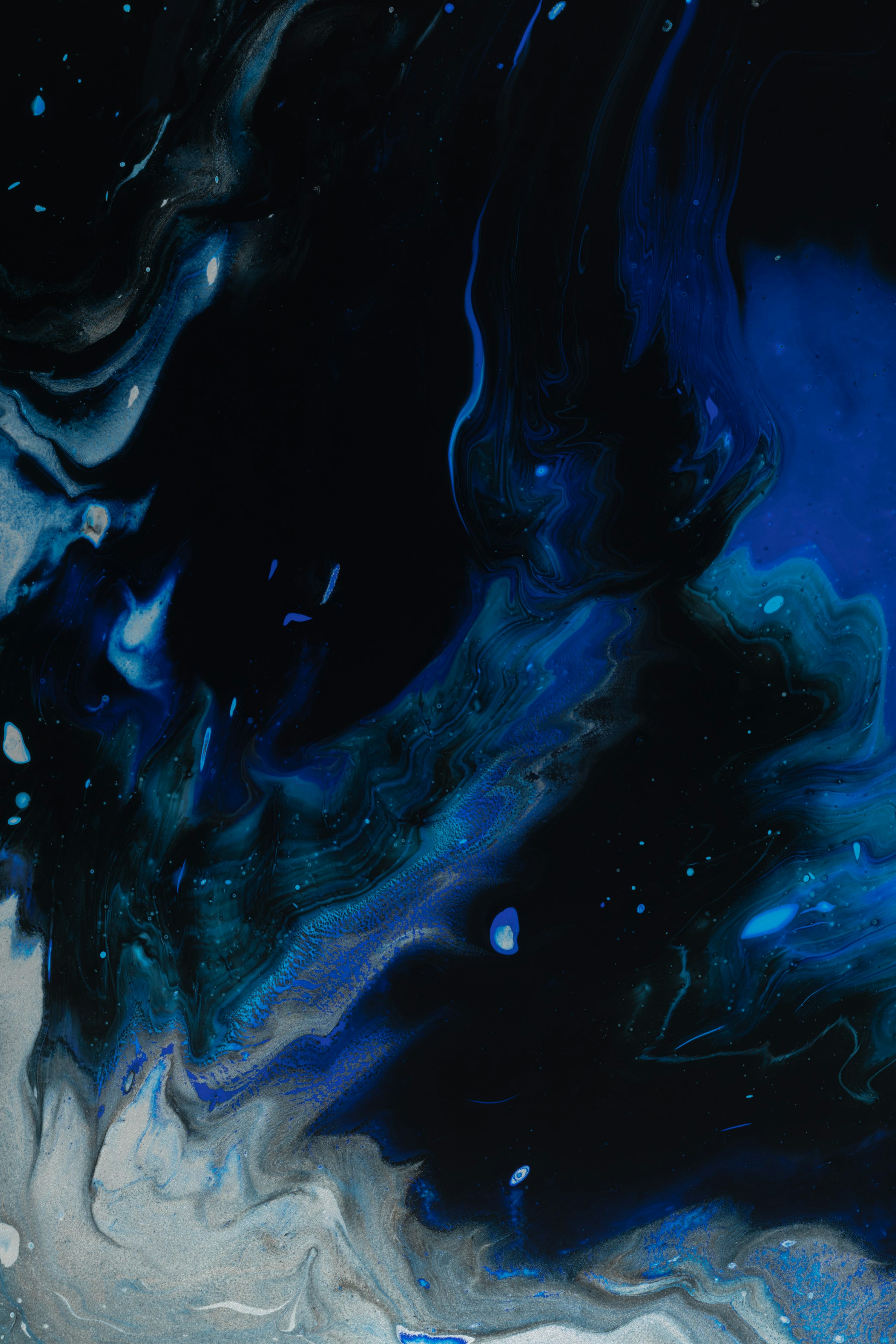 Blue and white abstract painting photo