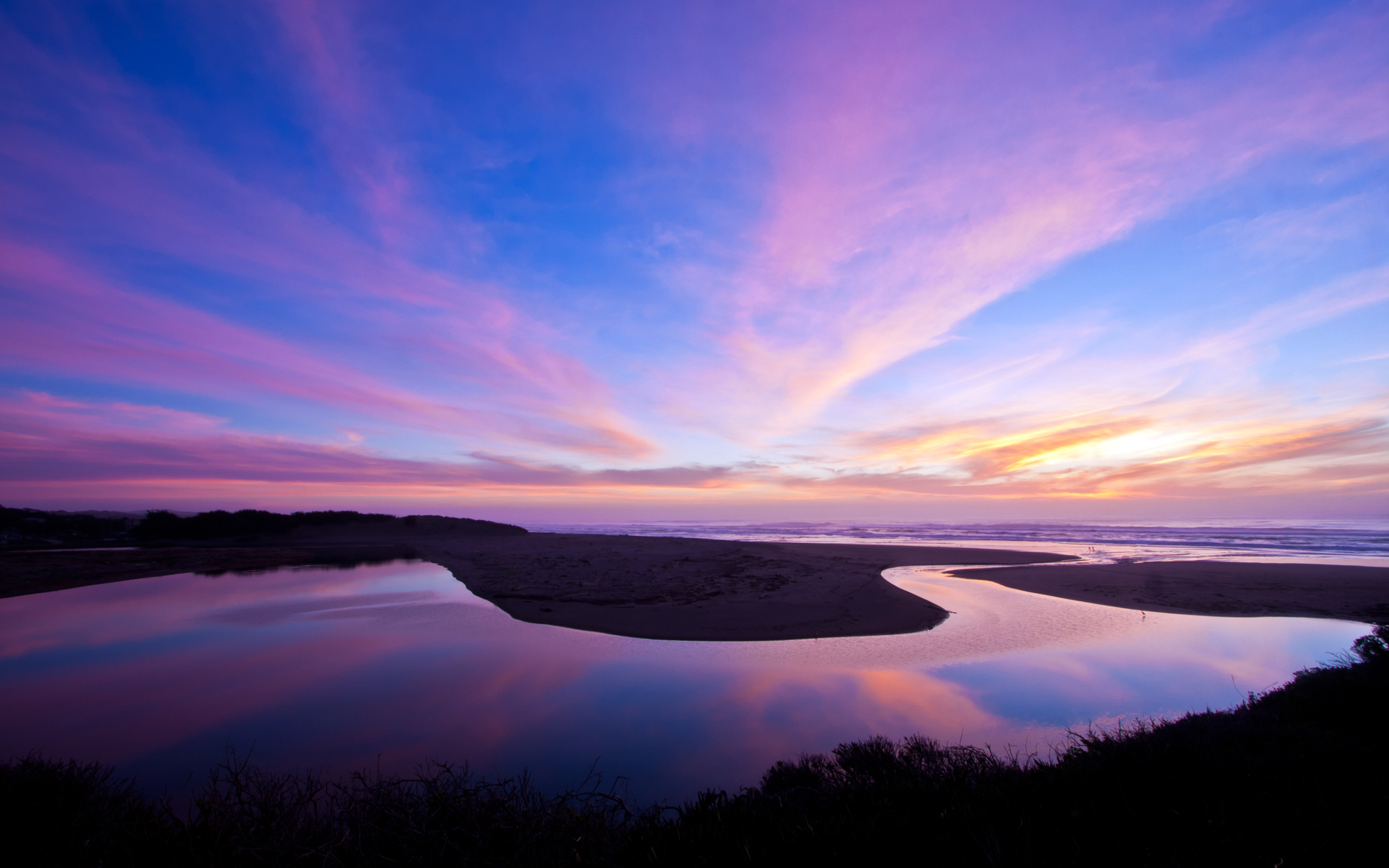 Wallpaper California USA North Salmon Creek Beach Sea 2304x1440