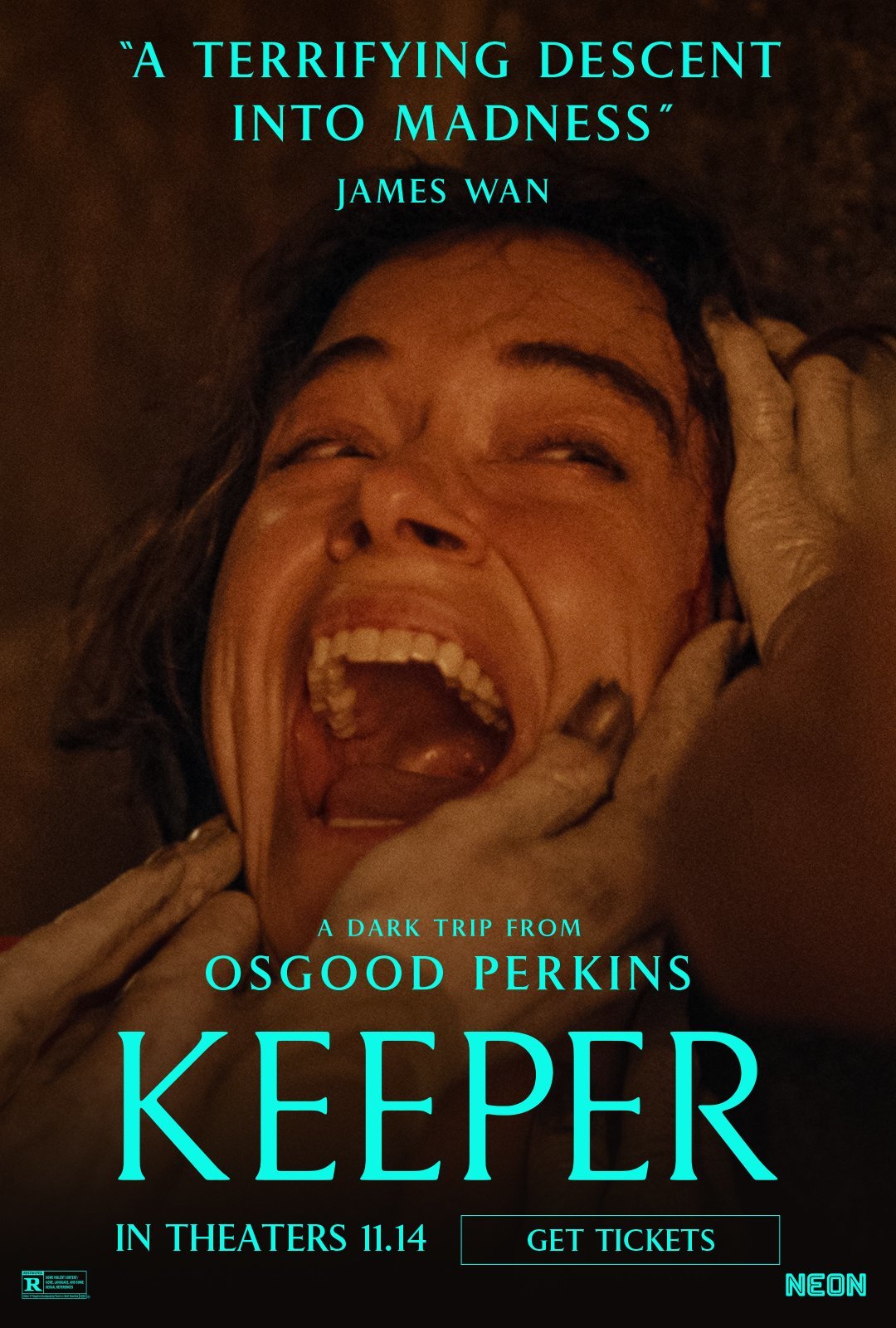 KEEPER. Final. Nov 14. Tatiana Maslany, Rossif Sutherland, directed by Osgood Perkins Entertainment