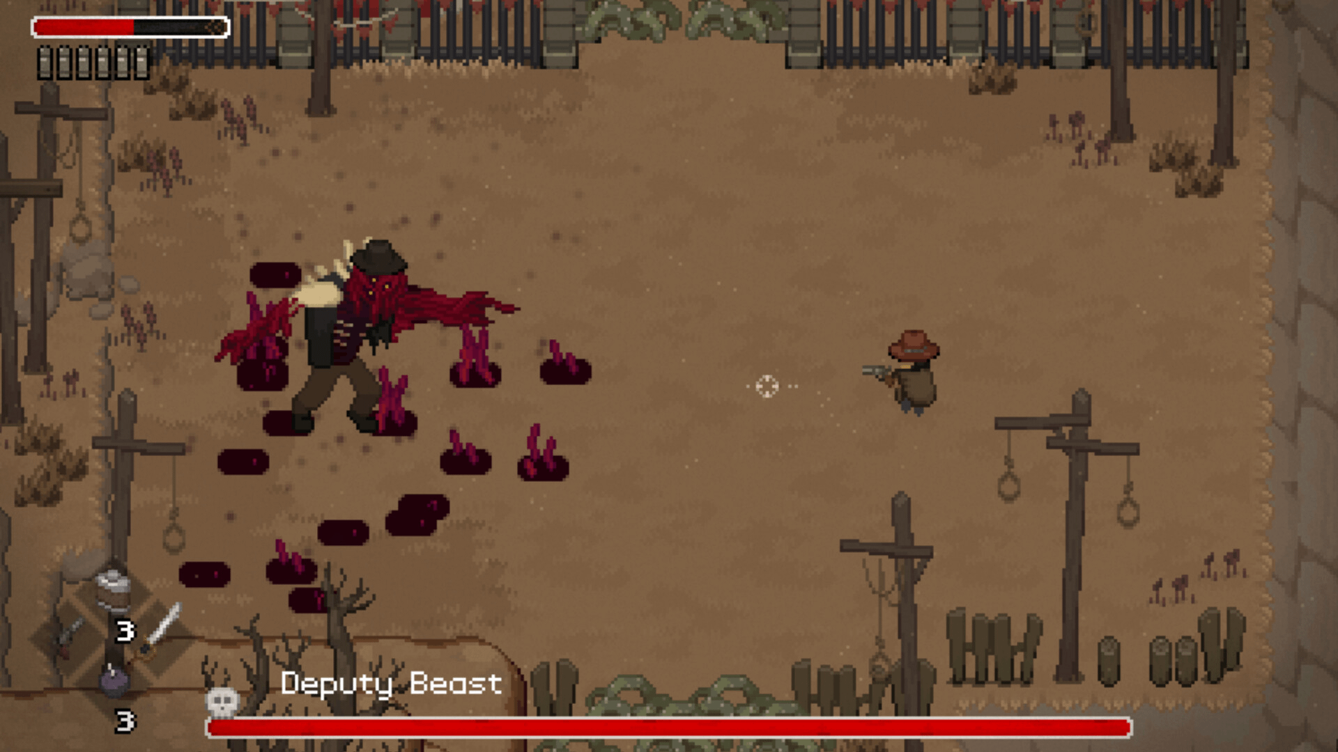 We're the creators of the 2D Soulslike Tombwater (+ other games like Yarntown and Ocean's Heart)