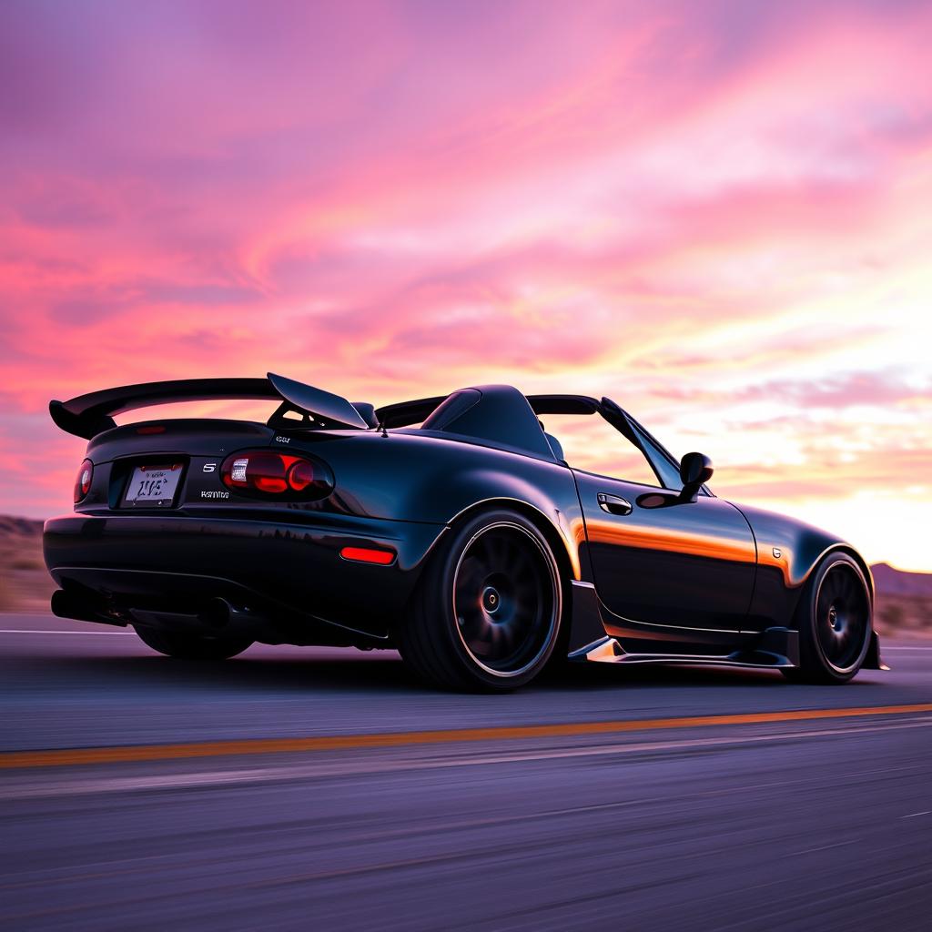 Agile Beast: Custom Tuned Black Mazda MX 5 NB