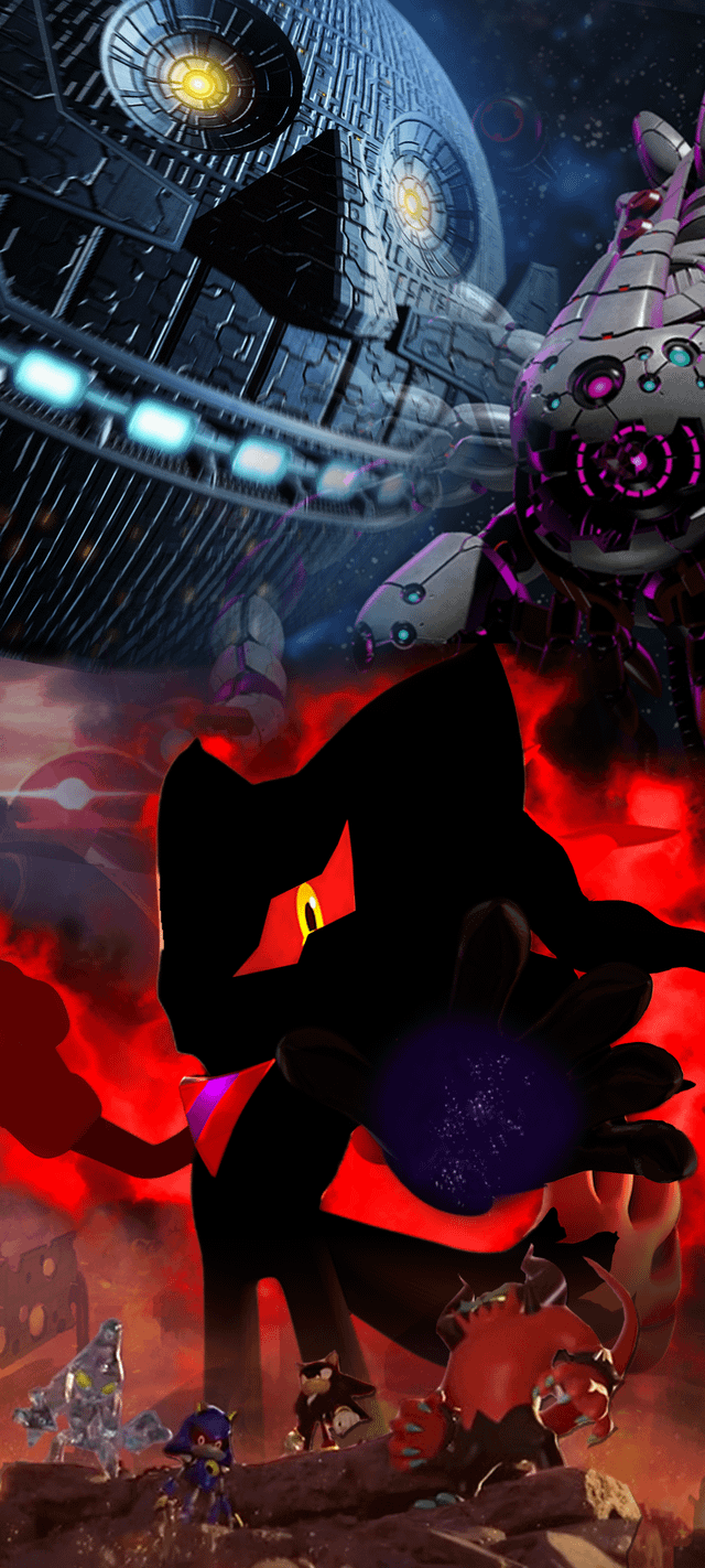 Made a Sonic Forces themed phone wallpaper (Plus an extra variant)!