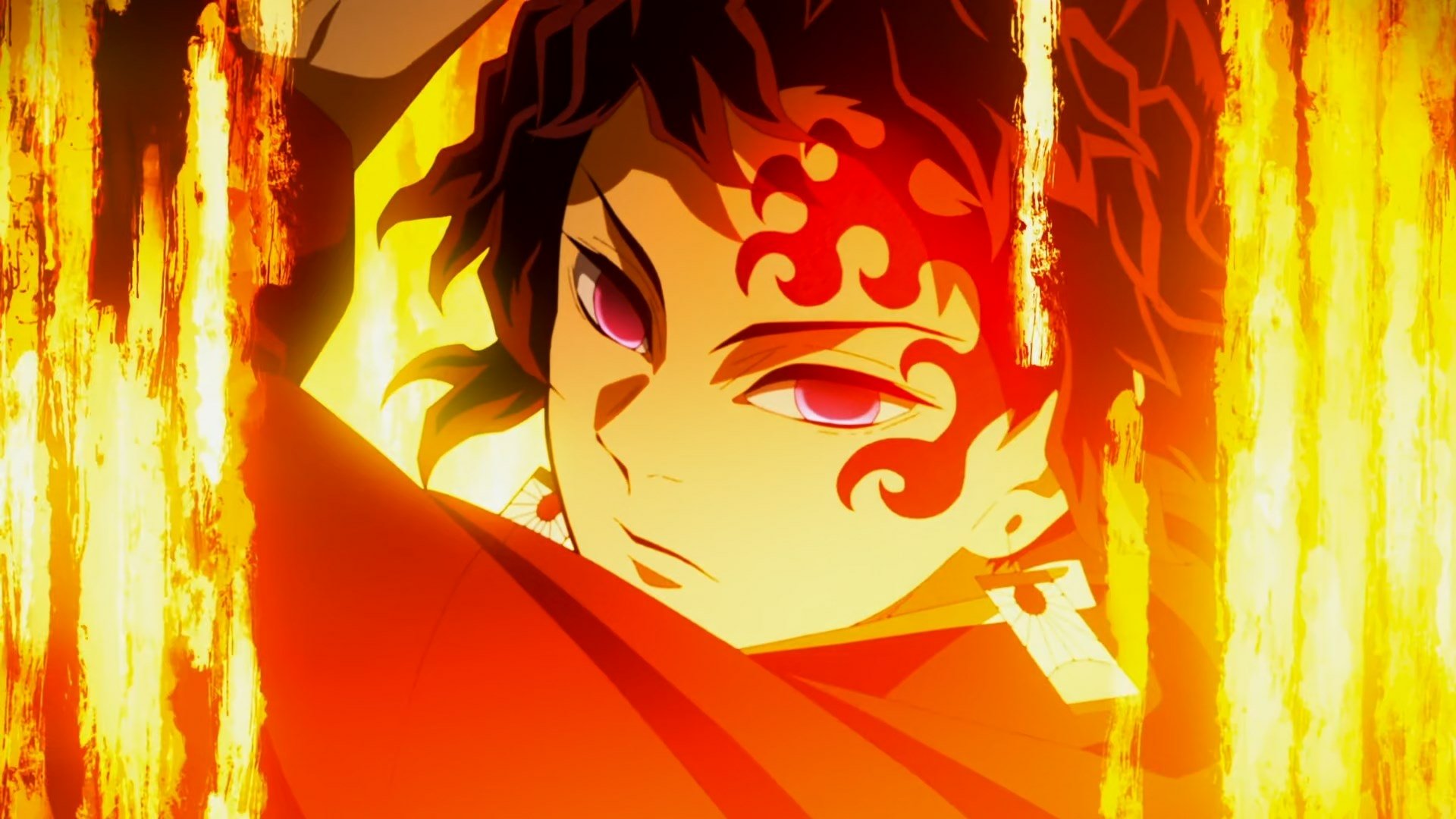 Demon Slayer: Fiery Warrior HD Wallpaper