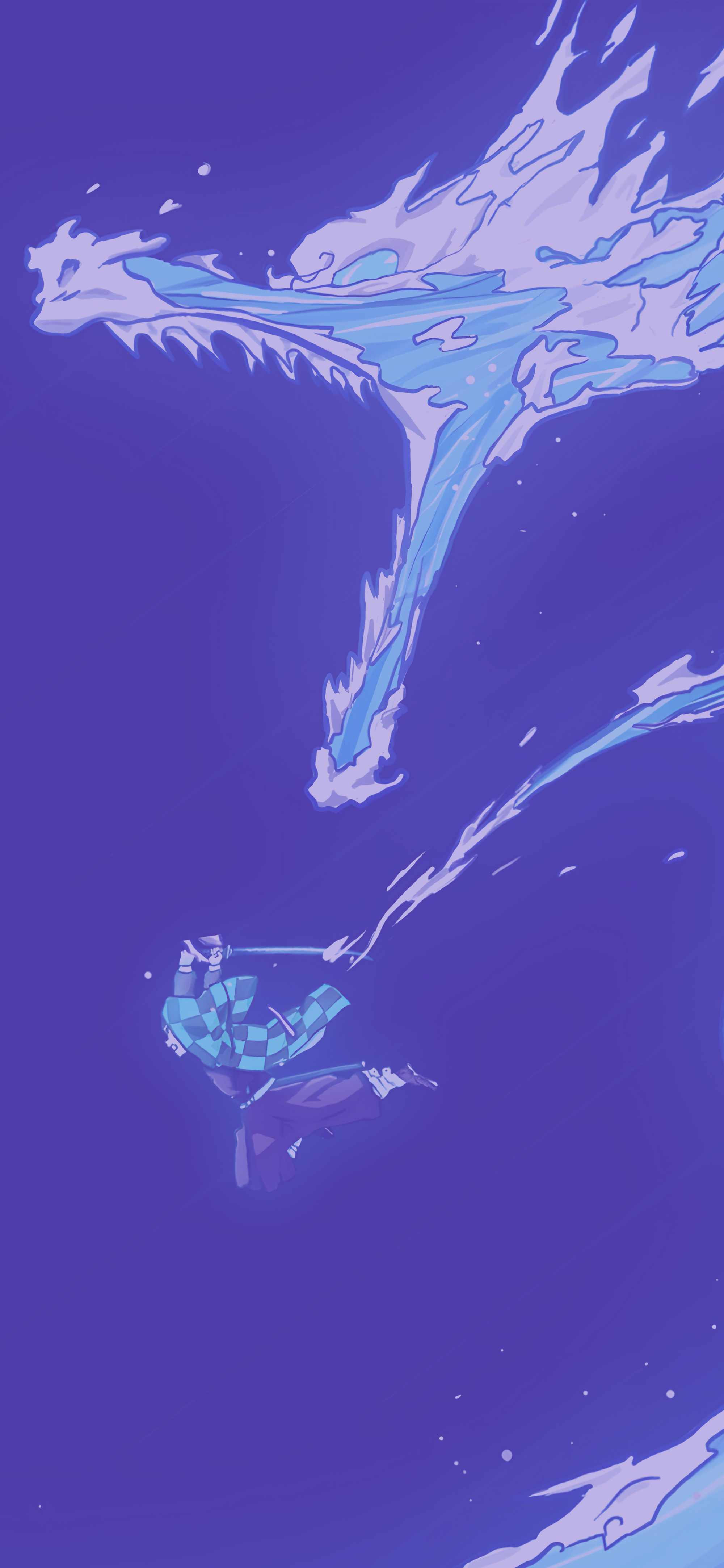 Tanjiro Water Breathing Technique Wallpaper Slayer Art