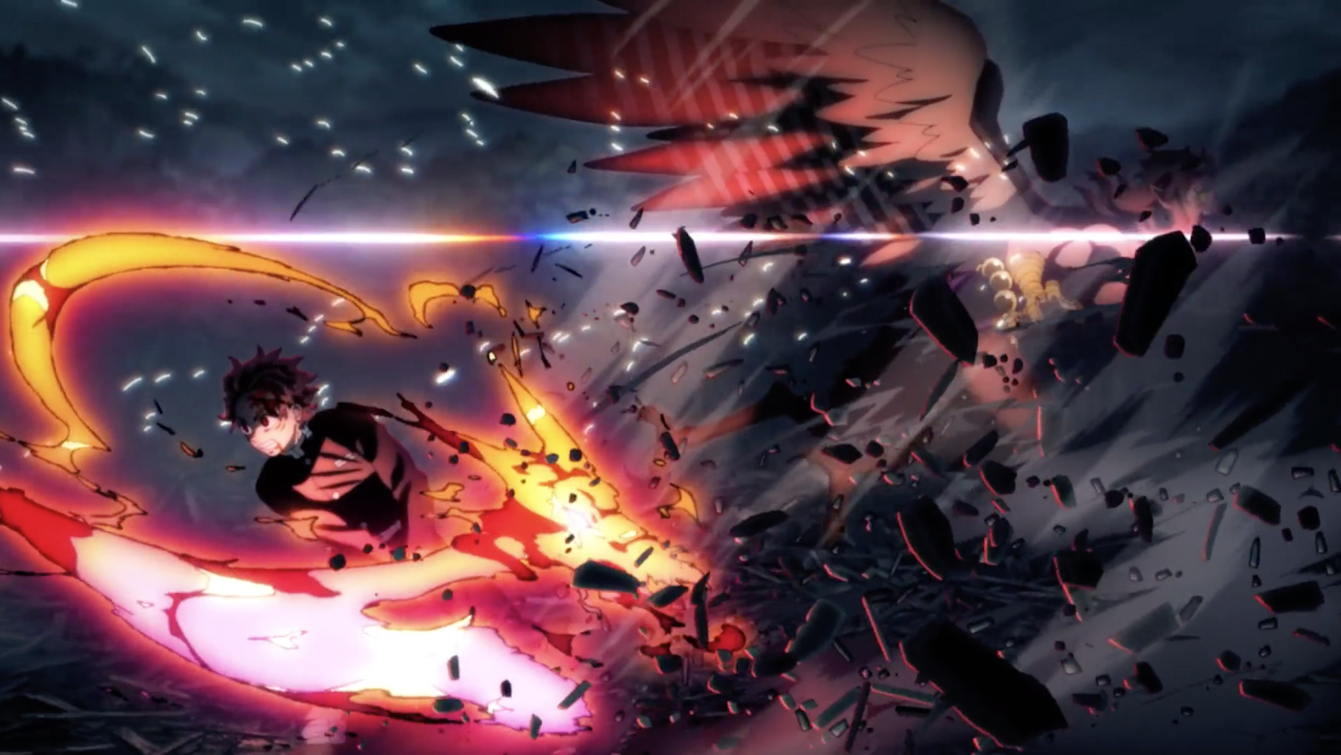 Each frame of the Dragon in Tanjiro's latest form