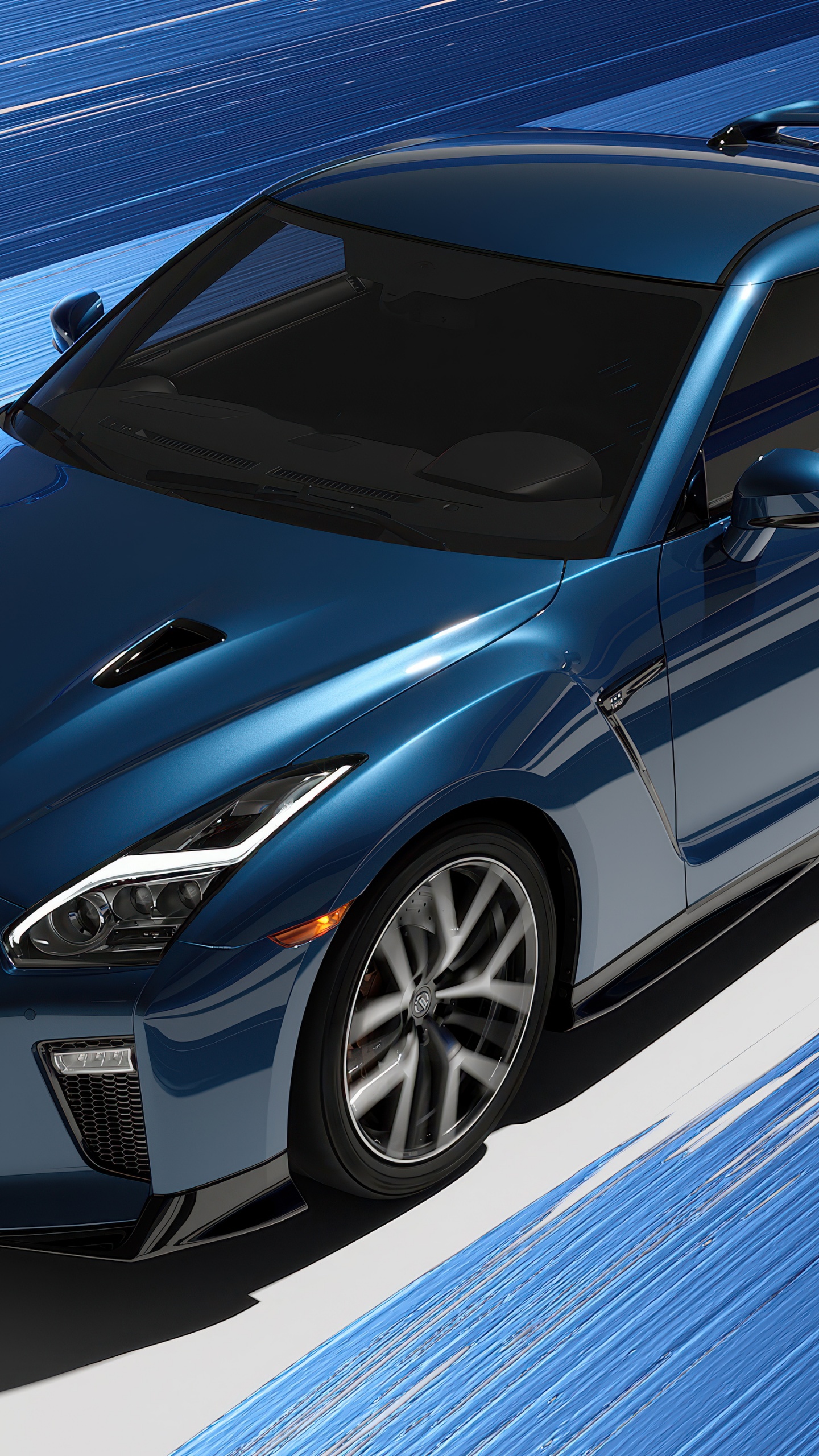 Nissan GT R Wallpaper 4K, Blue Aesthetic, Sports Car, 5K