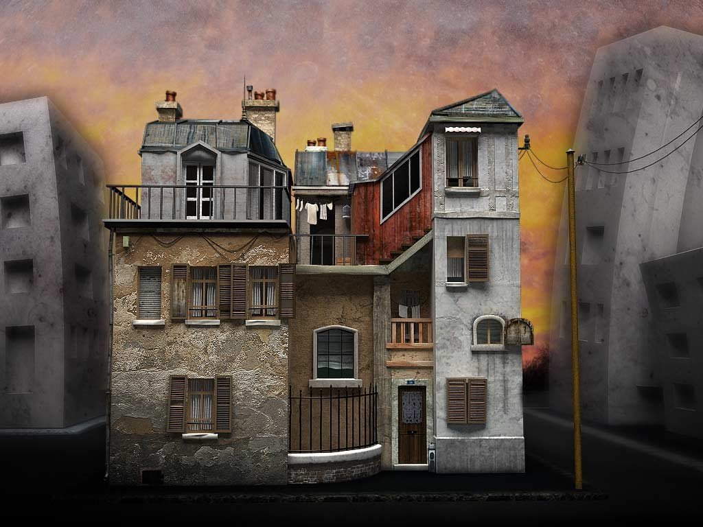 Jacques Tati, Mon Oncle, Film set, House HD Wallpaper / Desktop and Mobile Image & Photo