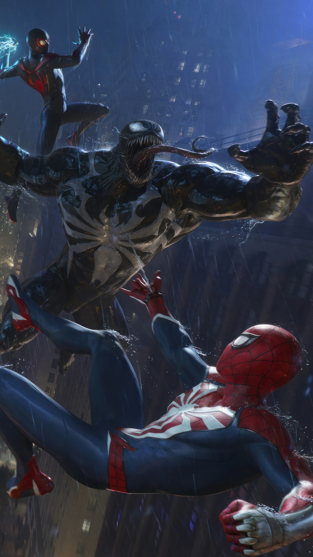 Marvel's Spider Man 2 Spider Man Miles Morales Vs. Venom 4K Wallpaper IPhone HD Phone K