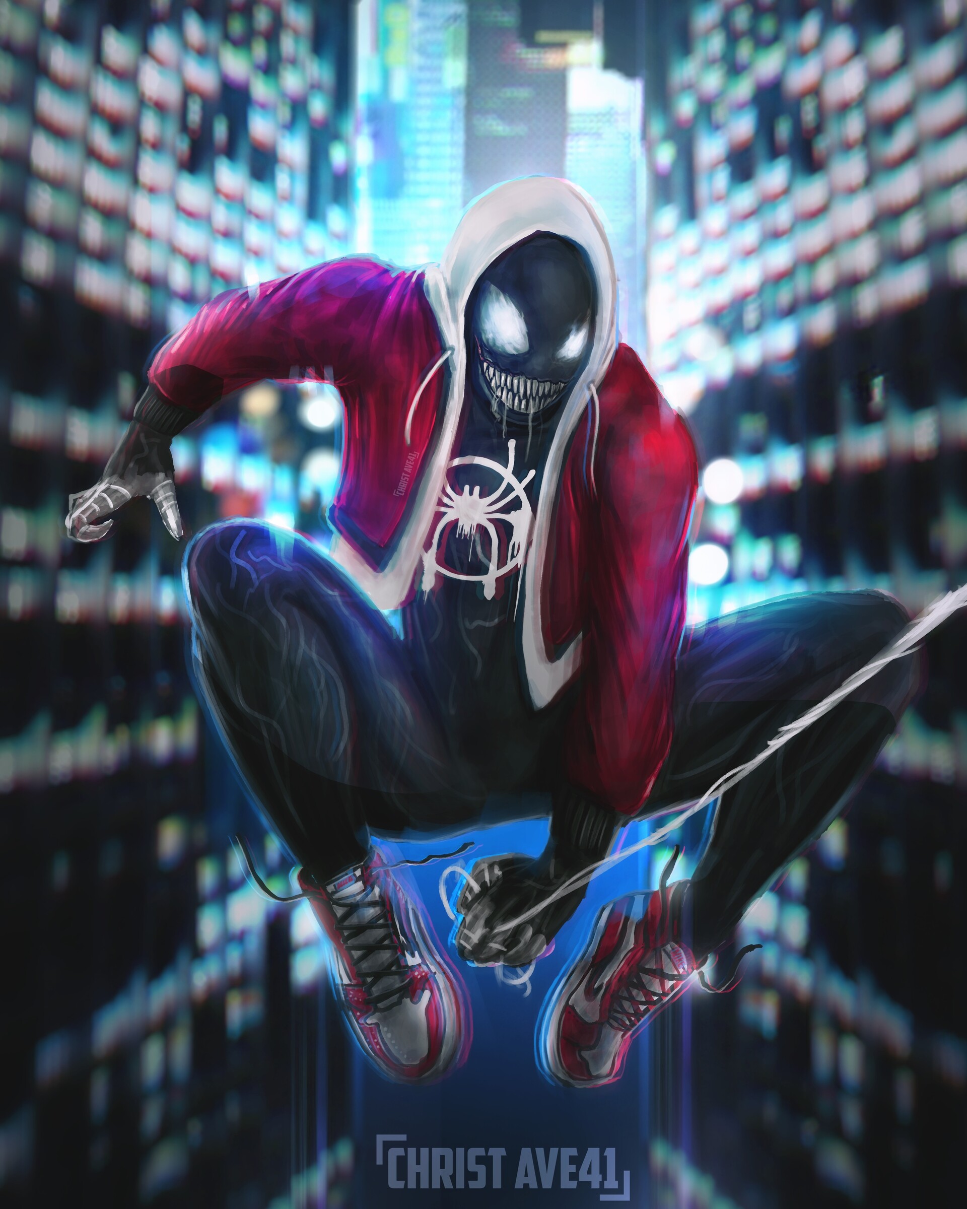 Spider Man Venom Symbiote Miles Morales