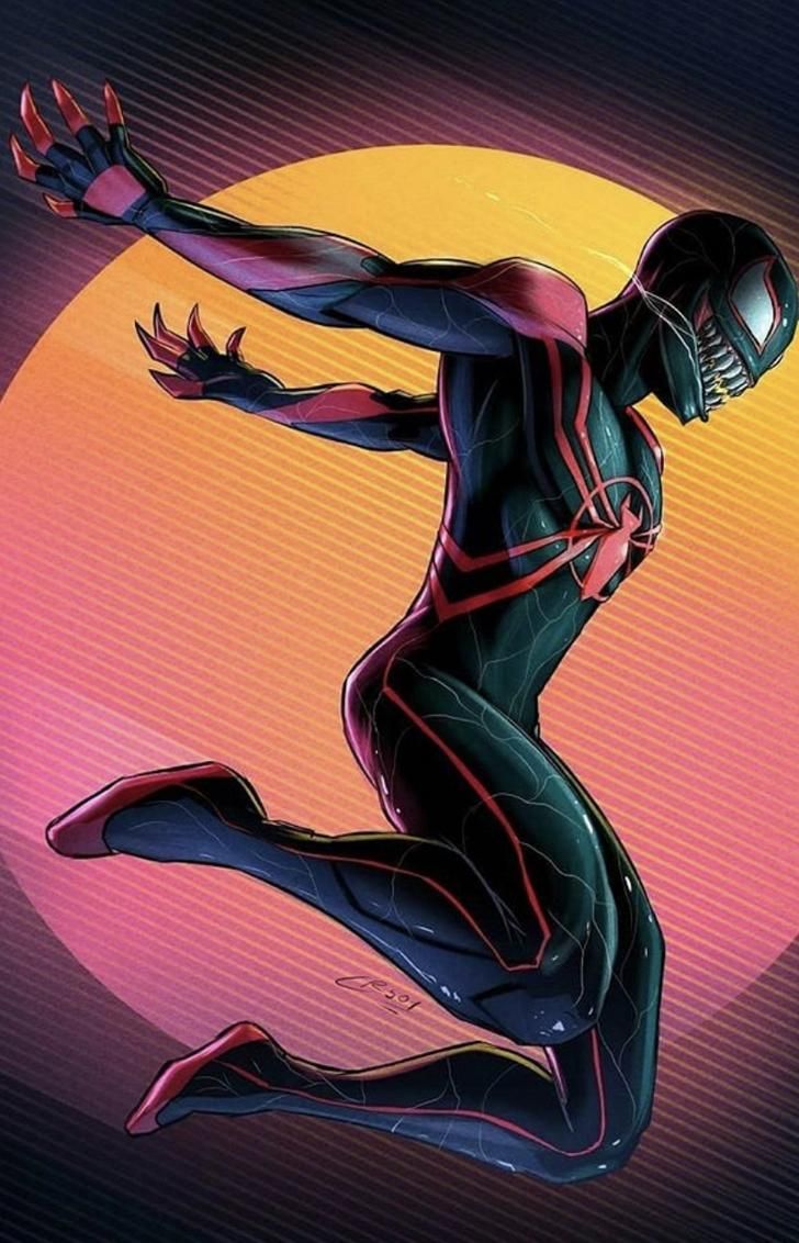 I came across this image of Miles Morales Venomized on Insta a few months ago drawn & knew I had to try to replicate it as best as I can
