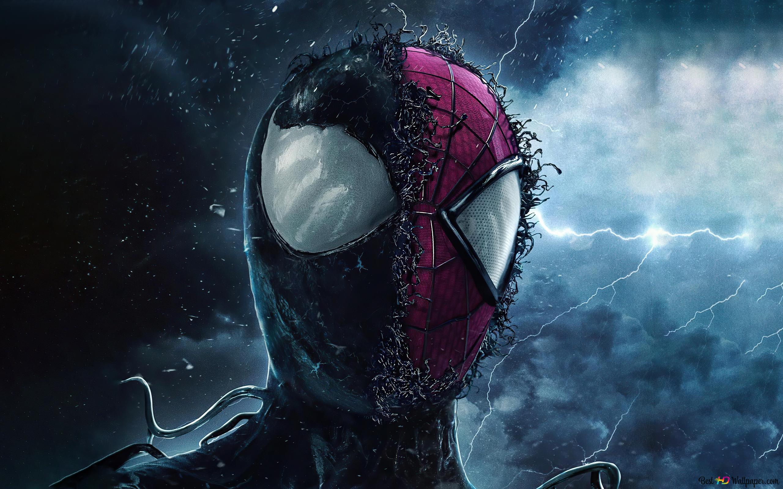 Spider Man Is Turning Into Venom 4K wallpaper download