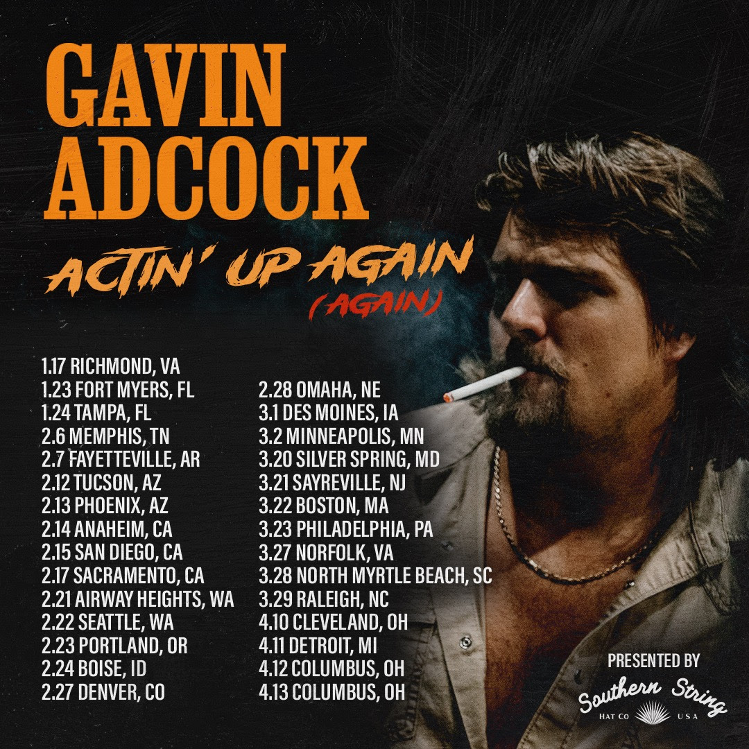 Tour News: Gavin Adcock Announces The 2025 Actin' Up Again (Again) Tour